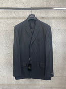 Completo Carlo Pignatelli gessato blu in lana da uomo, taglia IT 54