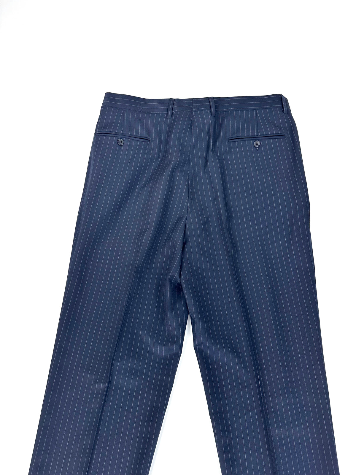 Pantalone Garrett's blu navy gessato, vista posteriore