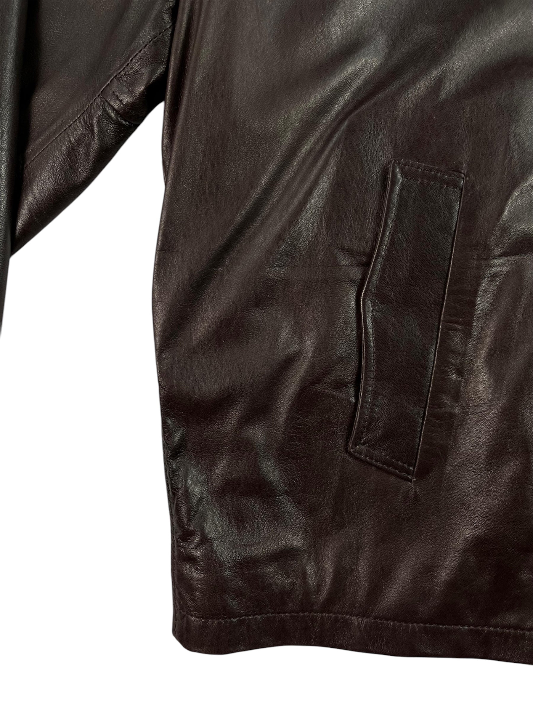 Snob Collection chiodo in pelle — dettaglio zip — IlBotteghino