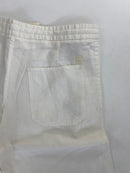 Pantalone Hugo Boss Cabana-N lino bianco, dettaglio vita con coulisse