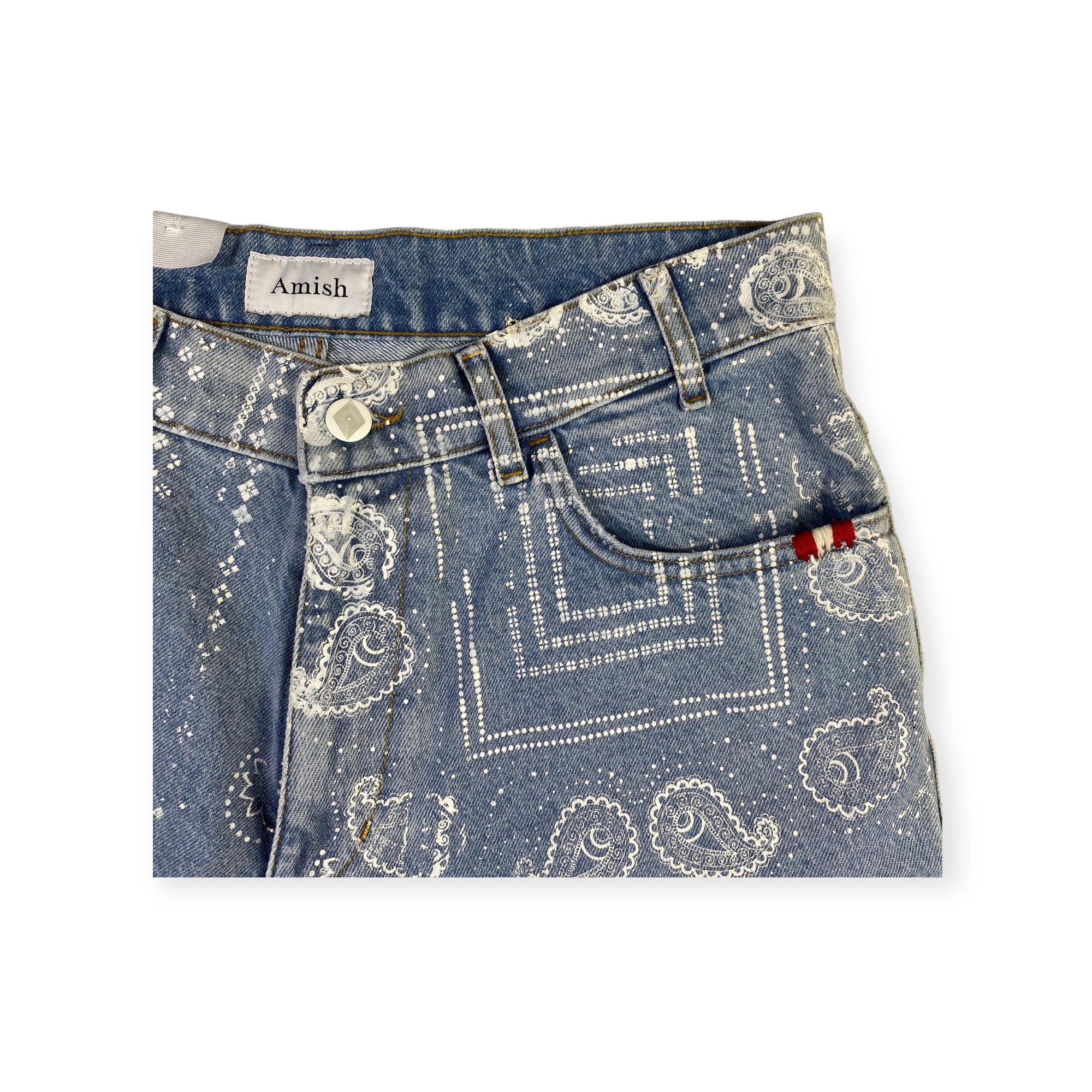 Amish jeans short blu — archivio moda denim — IlBotteghino