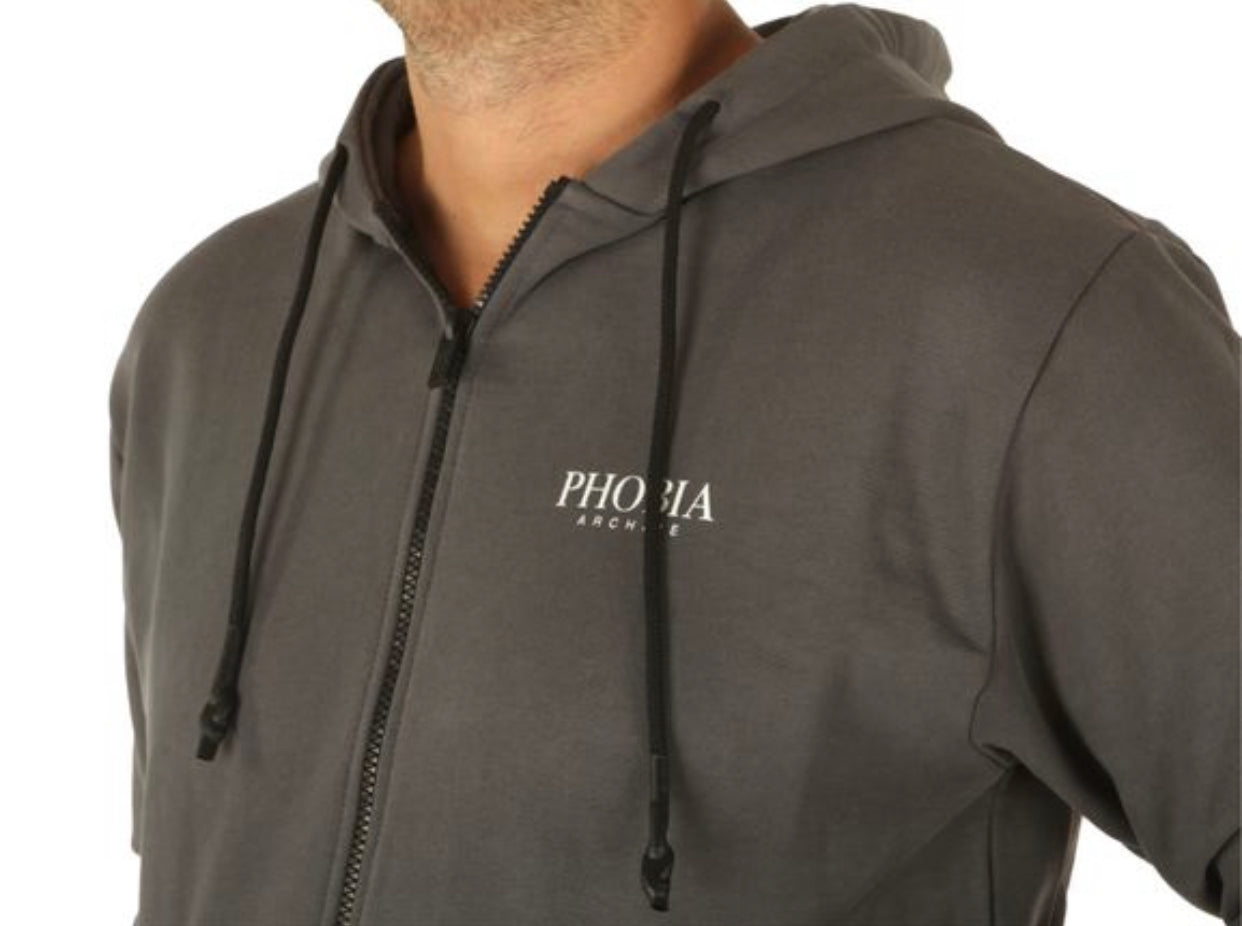 Phobia felpa grigia — archivio moda streetwear — IlBotteghino