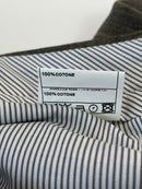 Tiziano Pantalone Sartoriale Uomo Gessato Marrone 100% Cotone Taglia 50 Made in Italy Vintage