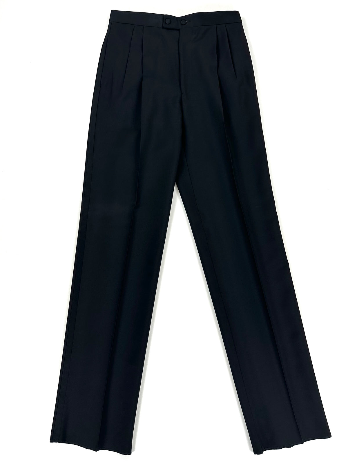 Pantalone smoking Calabró nero steso per intero