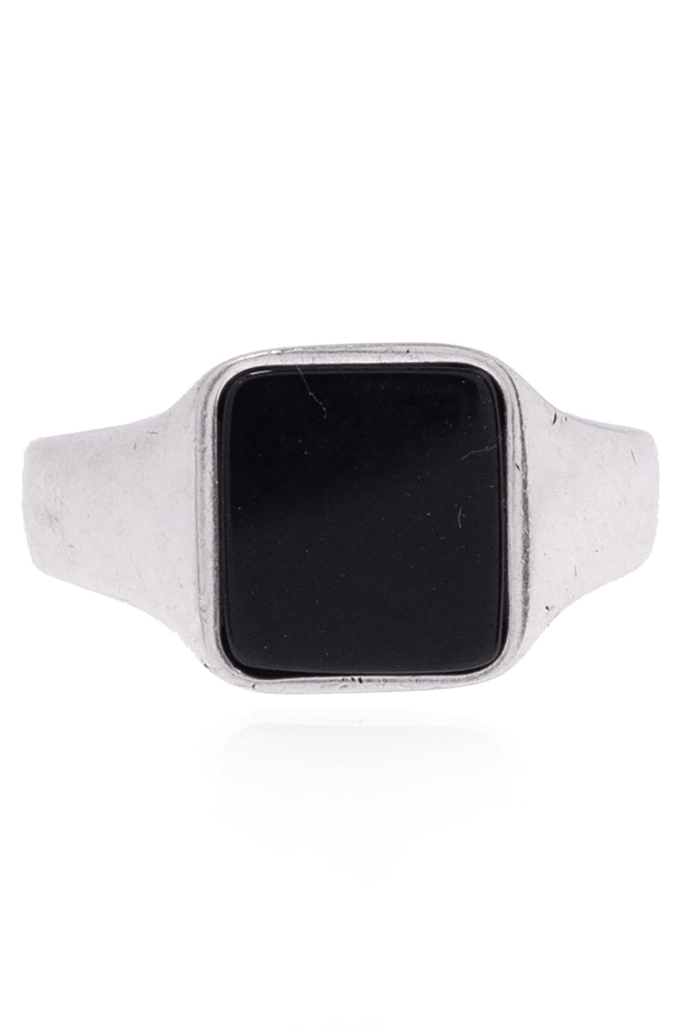Anello All Saints largo quadrato pietra nera, taglia M — IlBotteghino