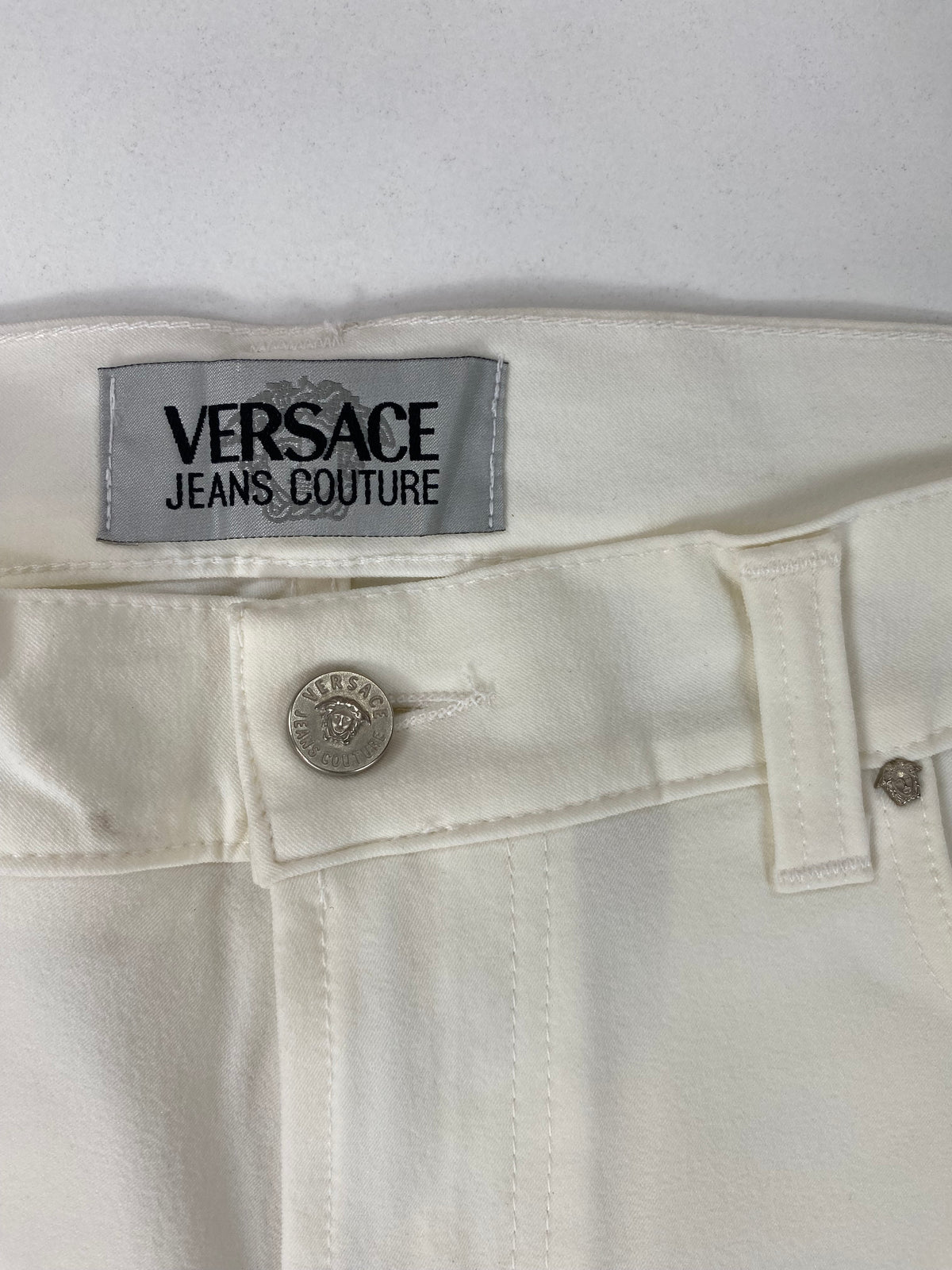 Versace Jeans Couture Pantalone Cinque Tasche Bianco Stretch Regular Fit – foto 3 di 11