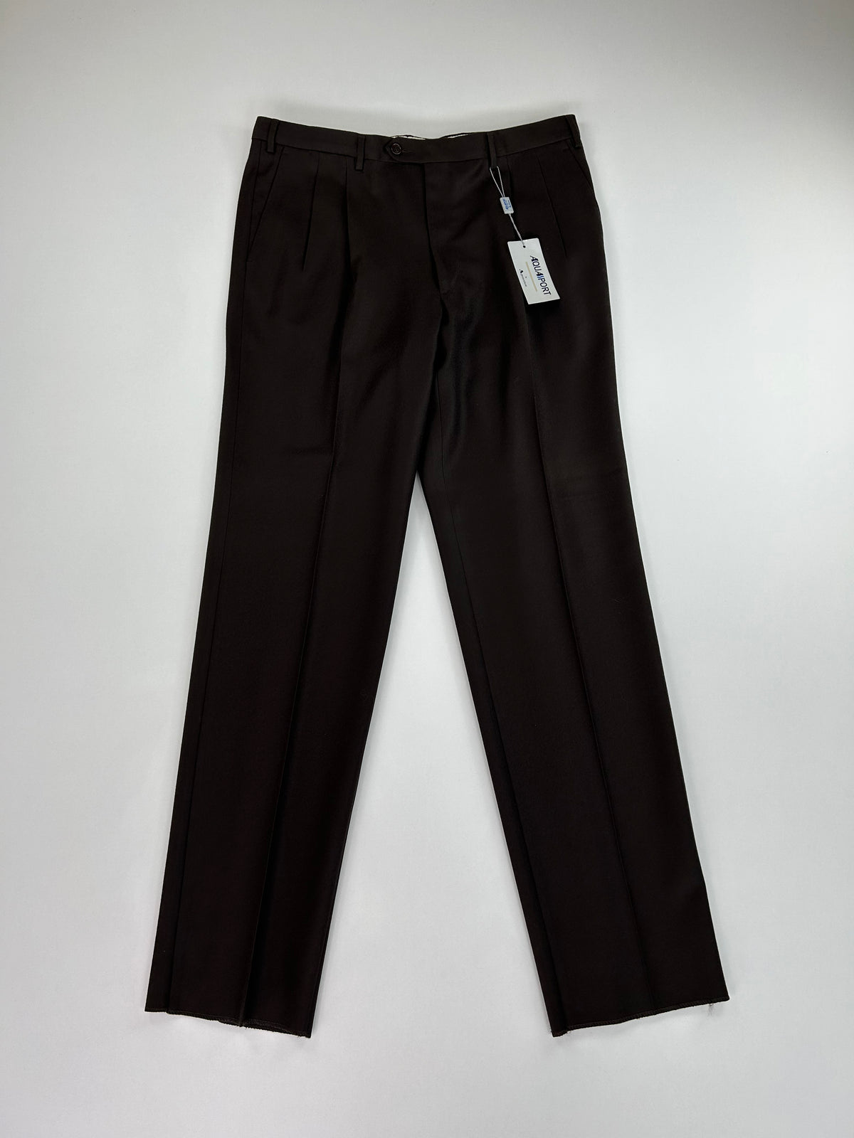 Pantalone sartoriale Aquascutum marrone scuro, taglia IT 56 — IlBotteghino