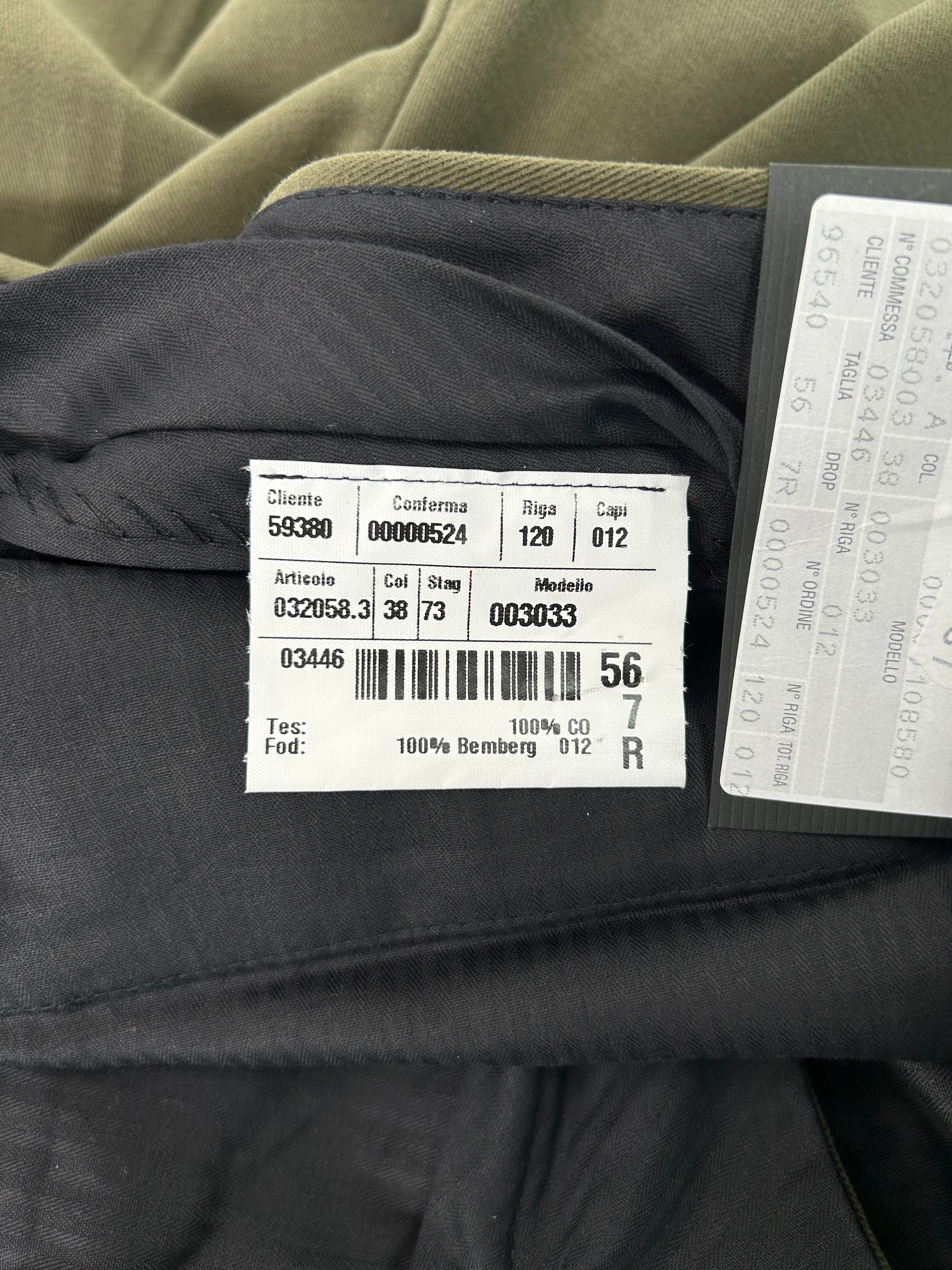 Mabro pantalone verde oliva — dettaglio tasca — IlBotteghino