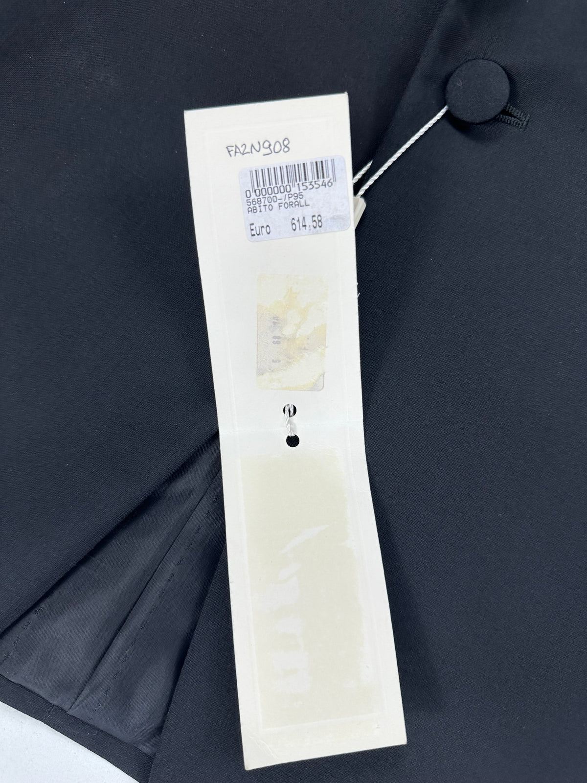 Cartellino originale Calabró by Forall, listino 614,58 euro