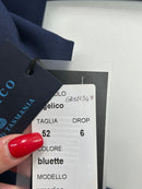 Pantalone Uomo Angelico Super 100'S Bluette Pura Lana Vergine Taglia 52 Made in Italy