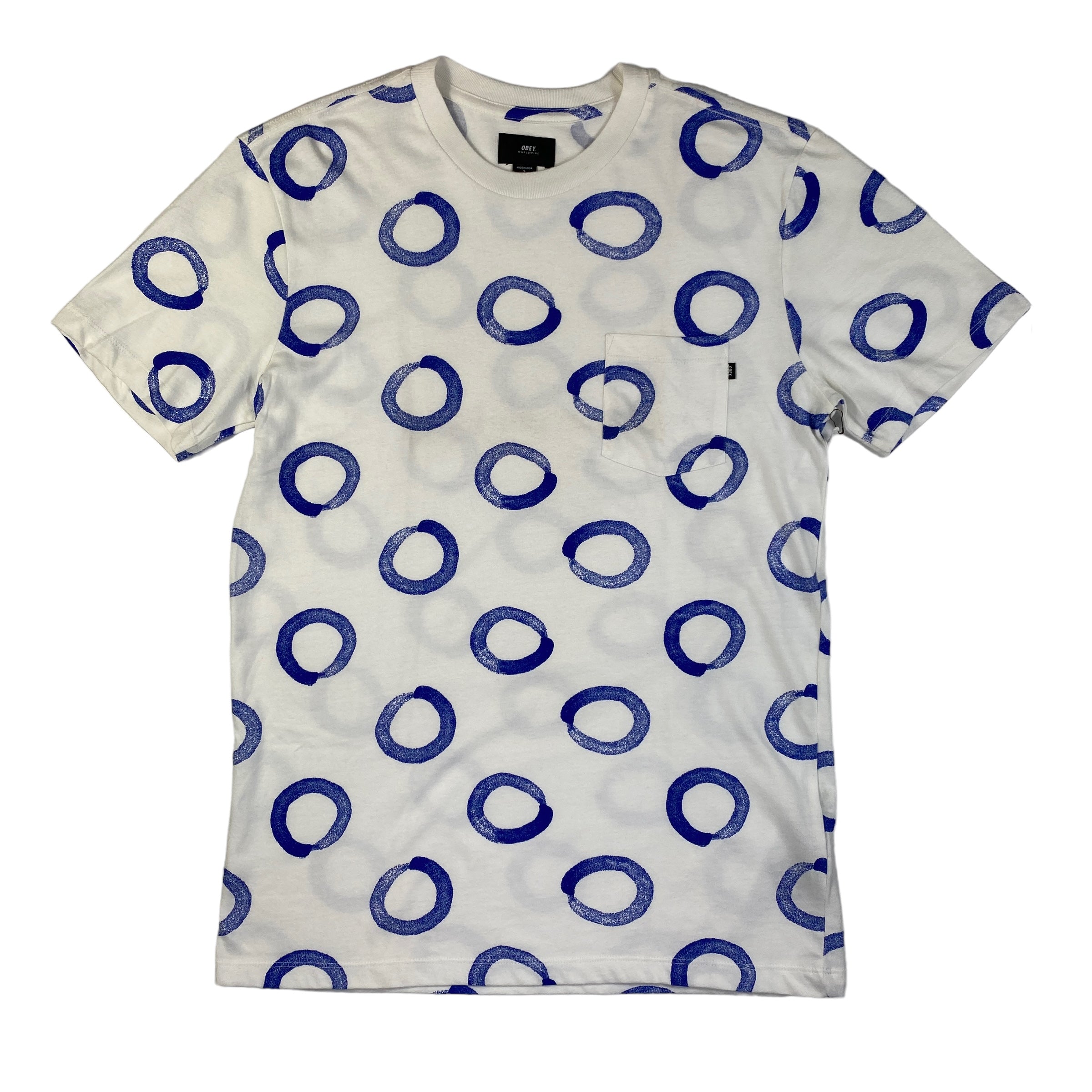 T-shirt Obey Heath Pocket bianca, taglia S — IlBotteghino