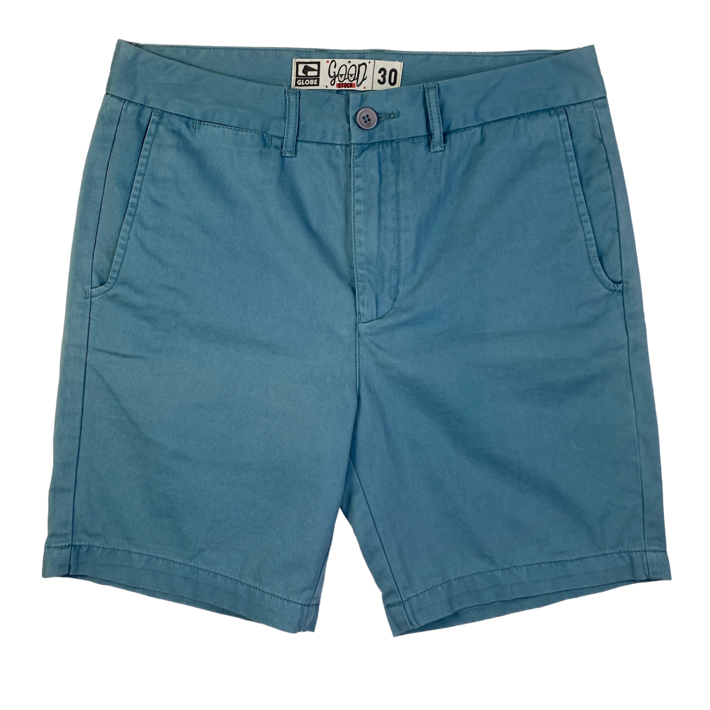 Bermuda Globe Goodstock Slim Chino Blue Ash, taglia US 30 — IlBotteghino