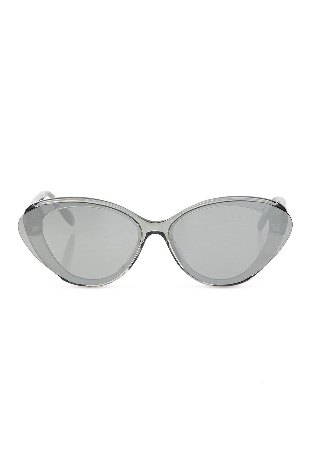 Occhiali Alexander McQueen occhio di gatto, grigio-argento — IlBotteghino