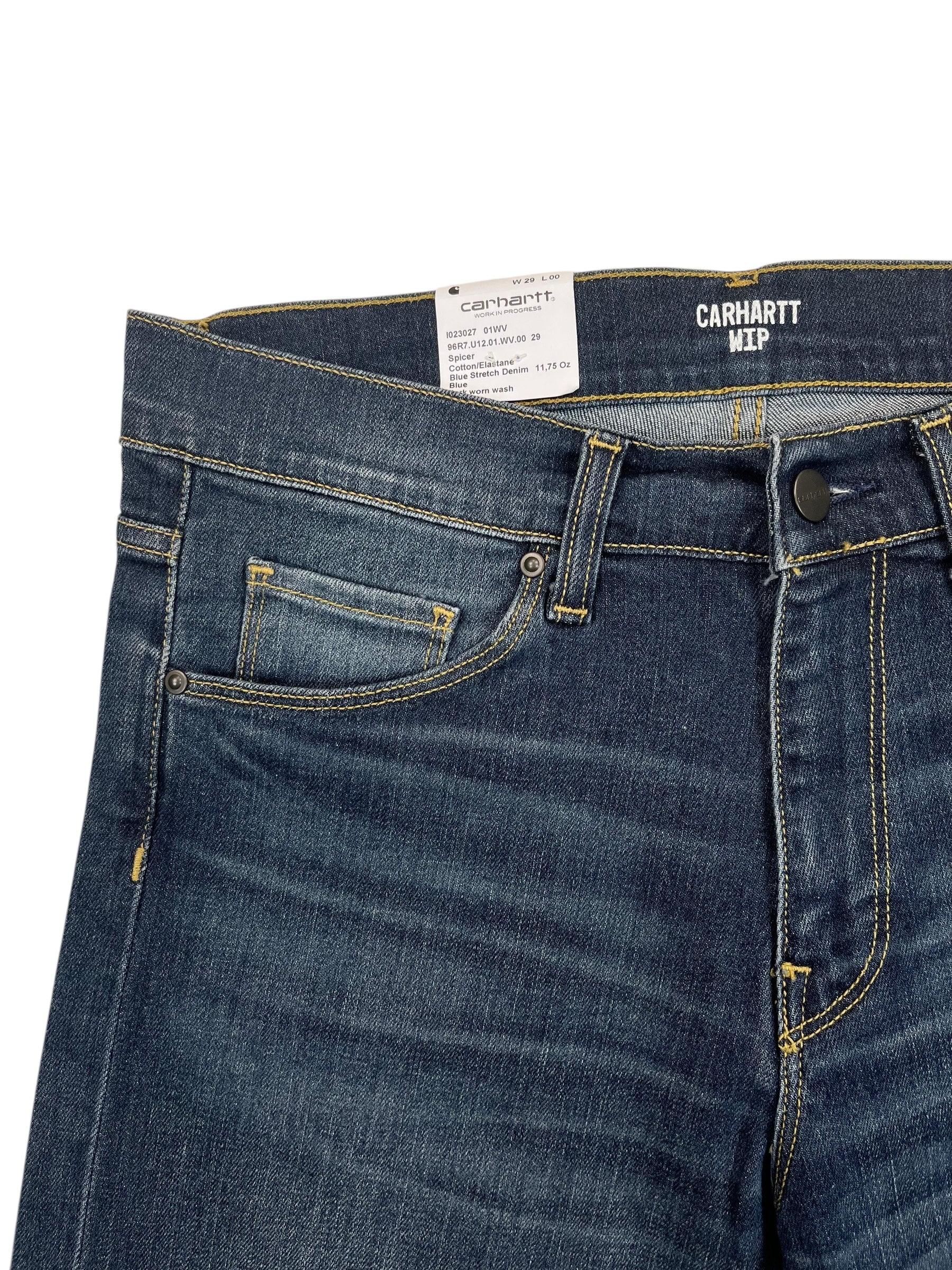 Carhartt Swell short blu US29 — dettaglio tessuto — IlBotteghino
