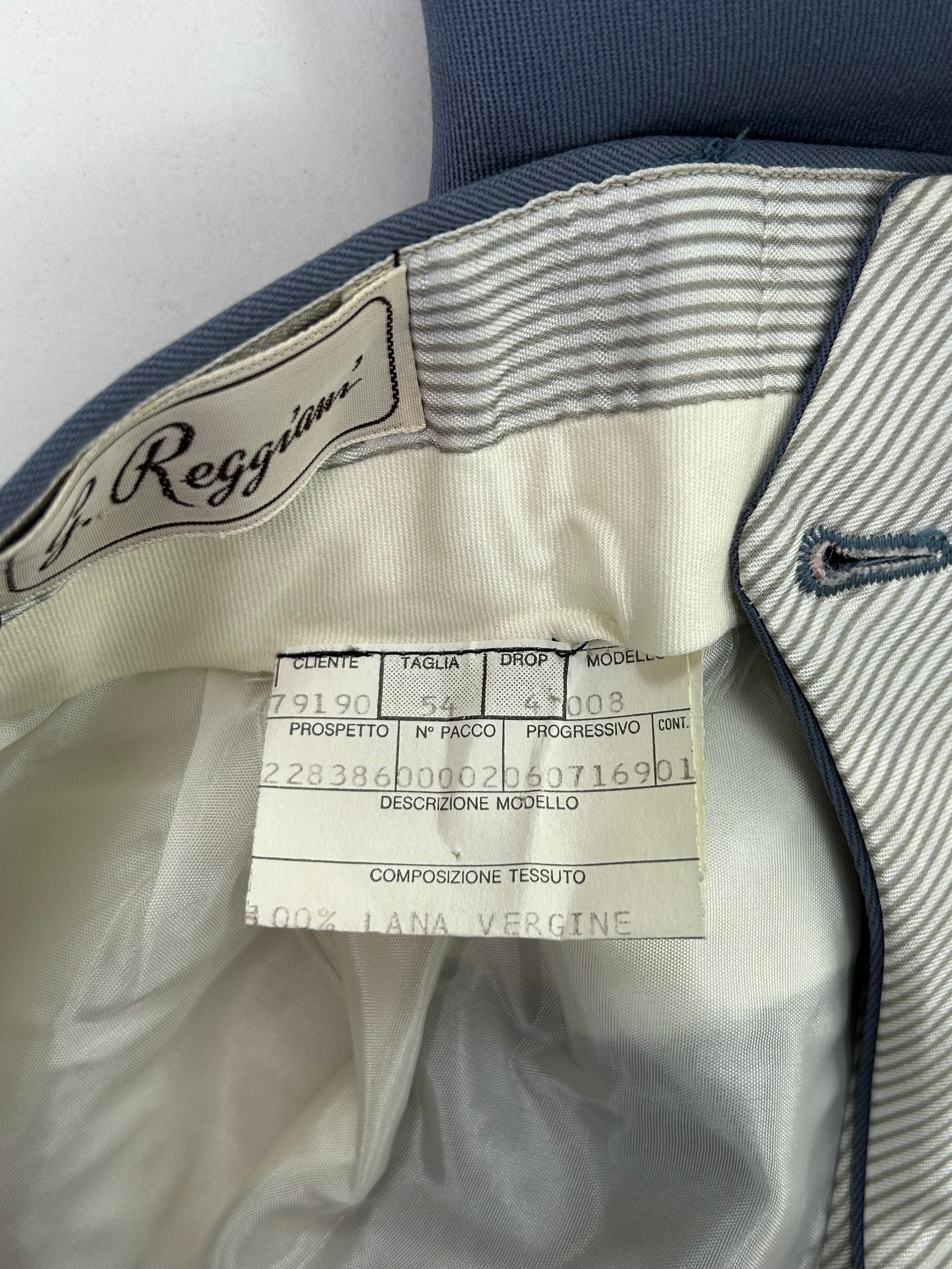 Giorgio Reggiani pantalone azzurro — dettaglio piega — IlBotteghino