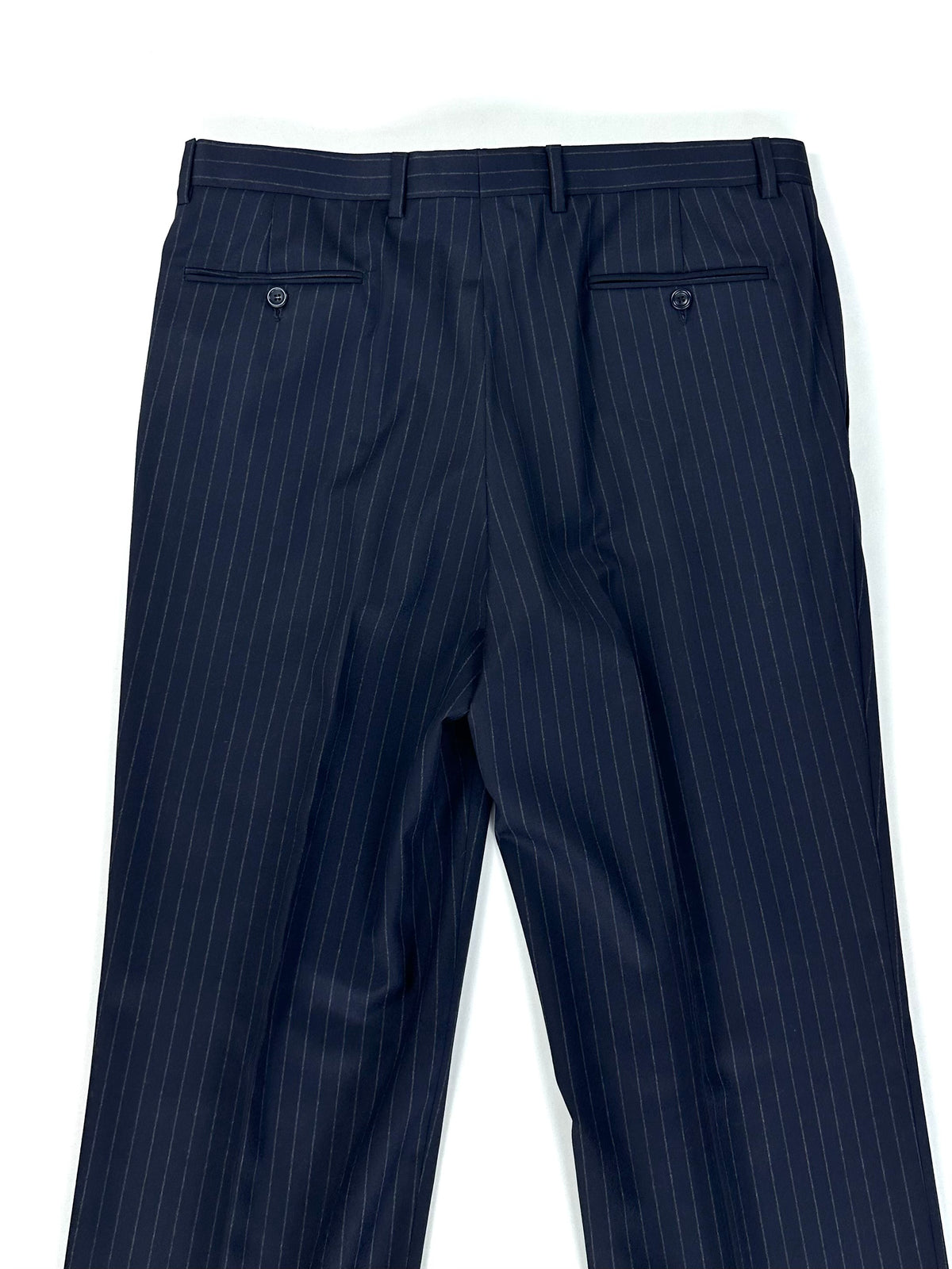 Pantalone Garrett's blu navy gessato, vista posteriore