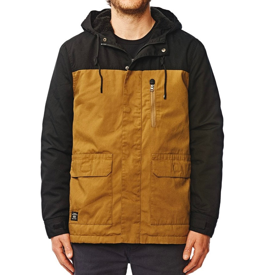 Giacca Globe Blocked Thermal Parka marrone nero, taglia S — IlBotteghino