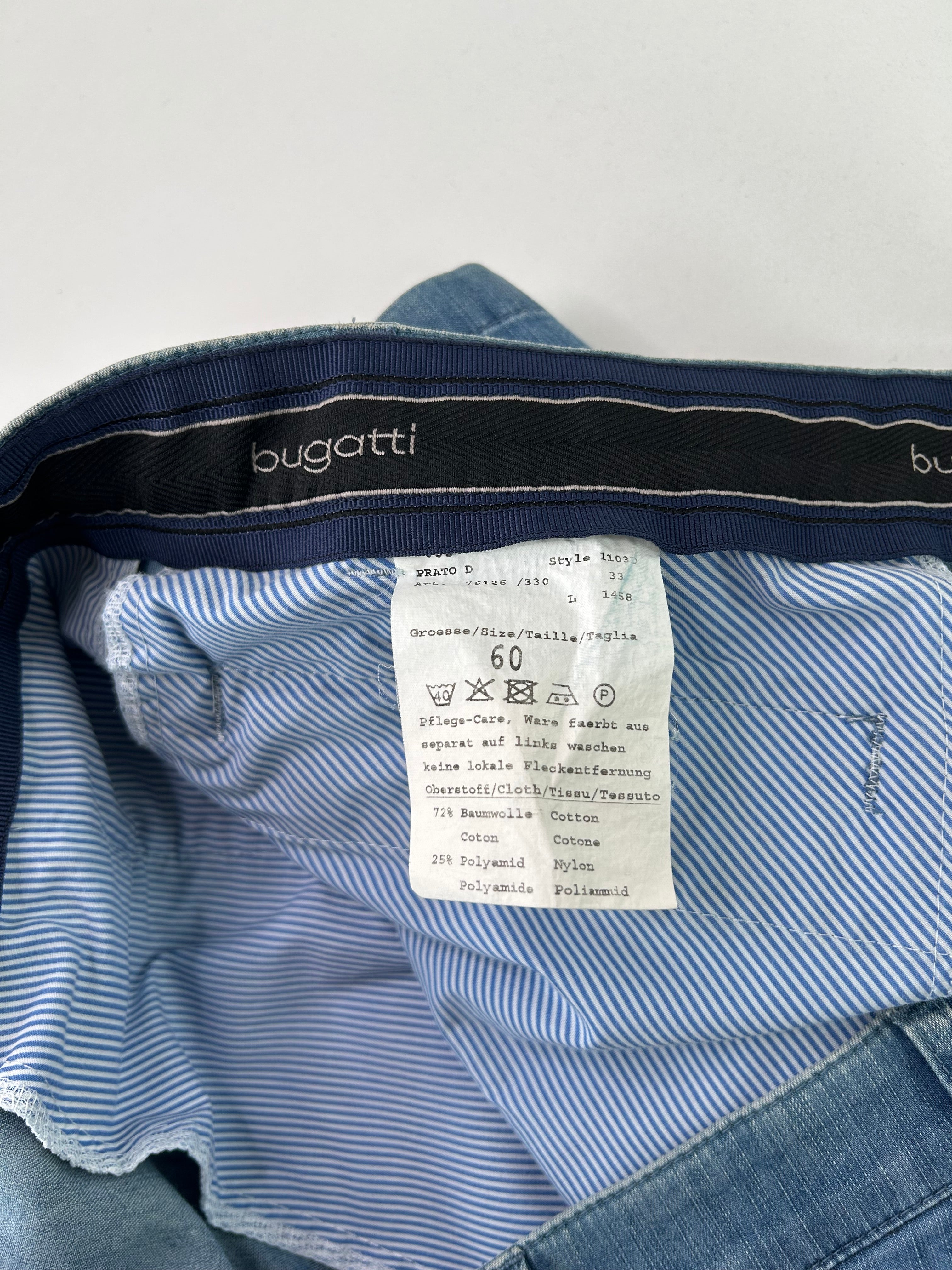 Bugatti pantalone gessato — vista laterale — IlBotteghino