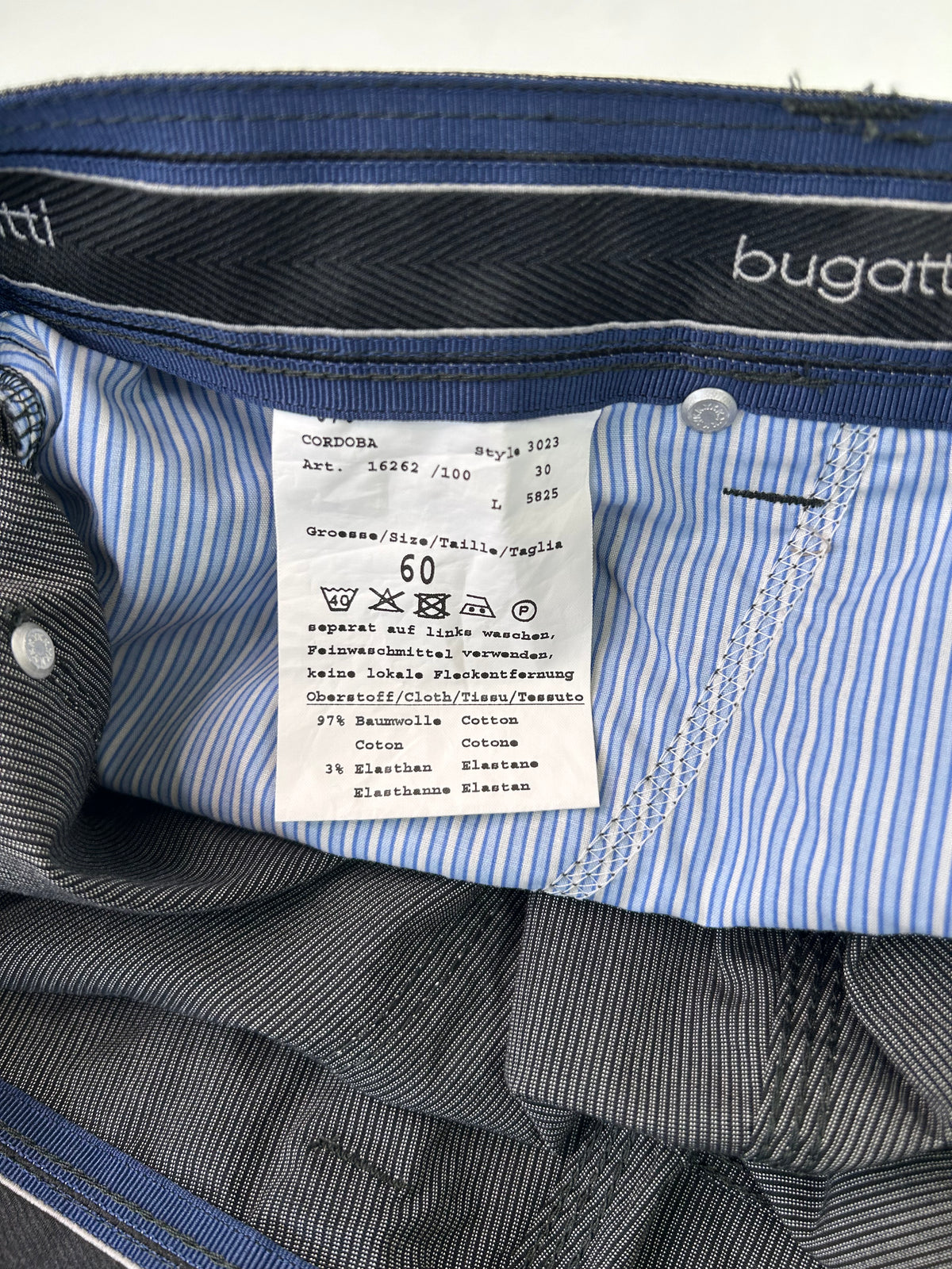 Bugatti pantalone Cordoba grigio — dettaglio tasca — IlBotteghino