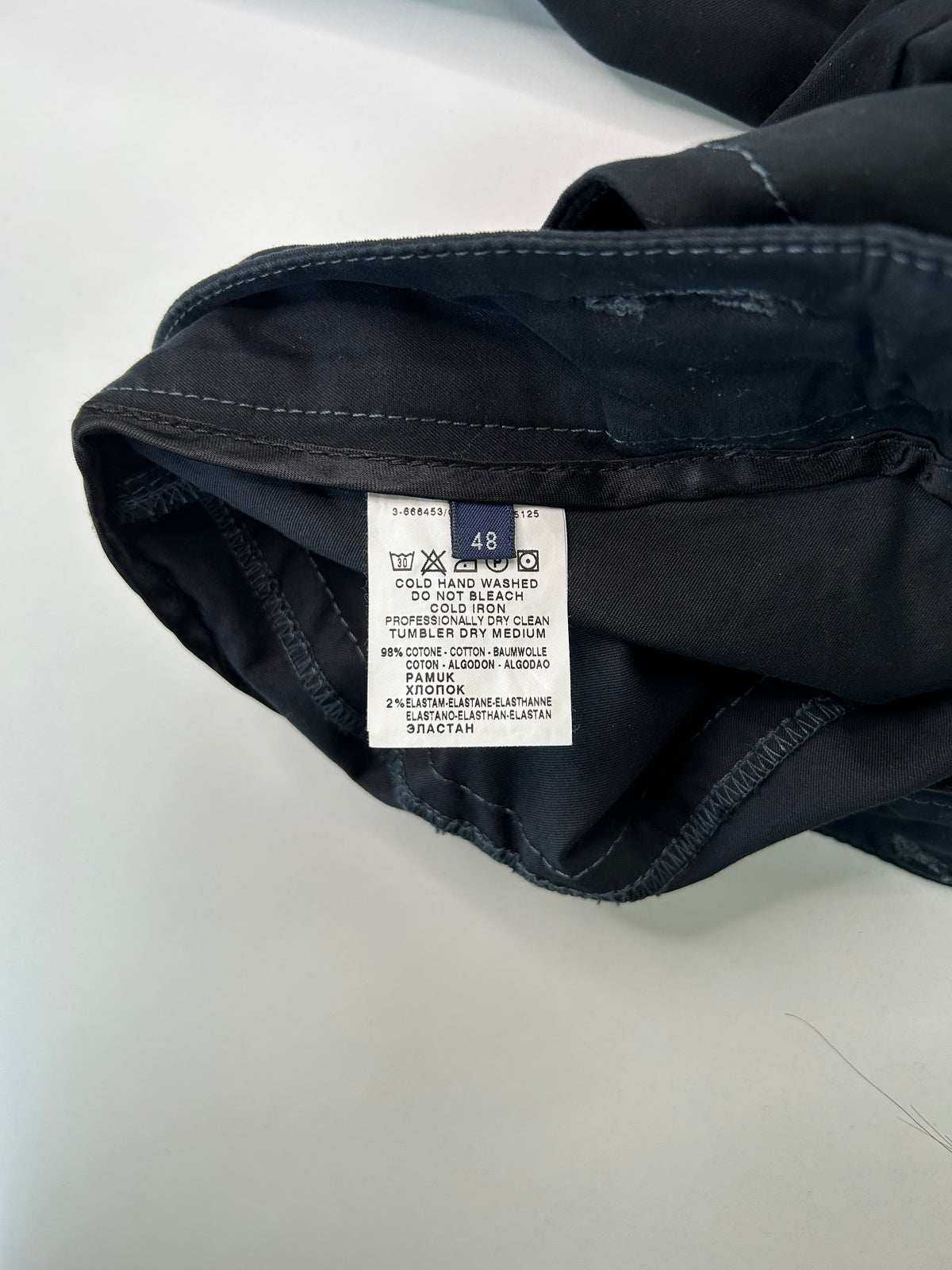 Trussardi pantalone blu — vista laterale — IlBotteghino