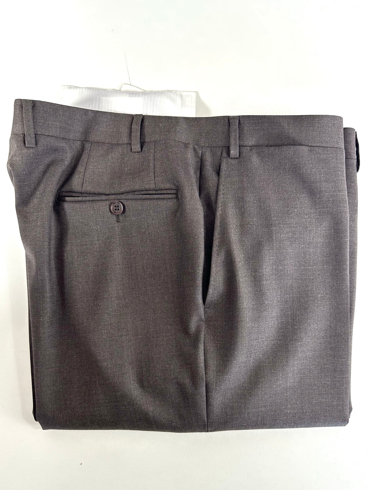 Canali completo marrone — pantalone con pince, dettaglio della vita — IlBotteghino