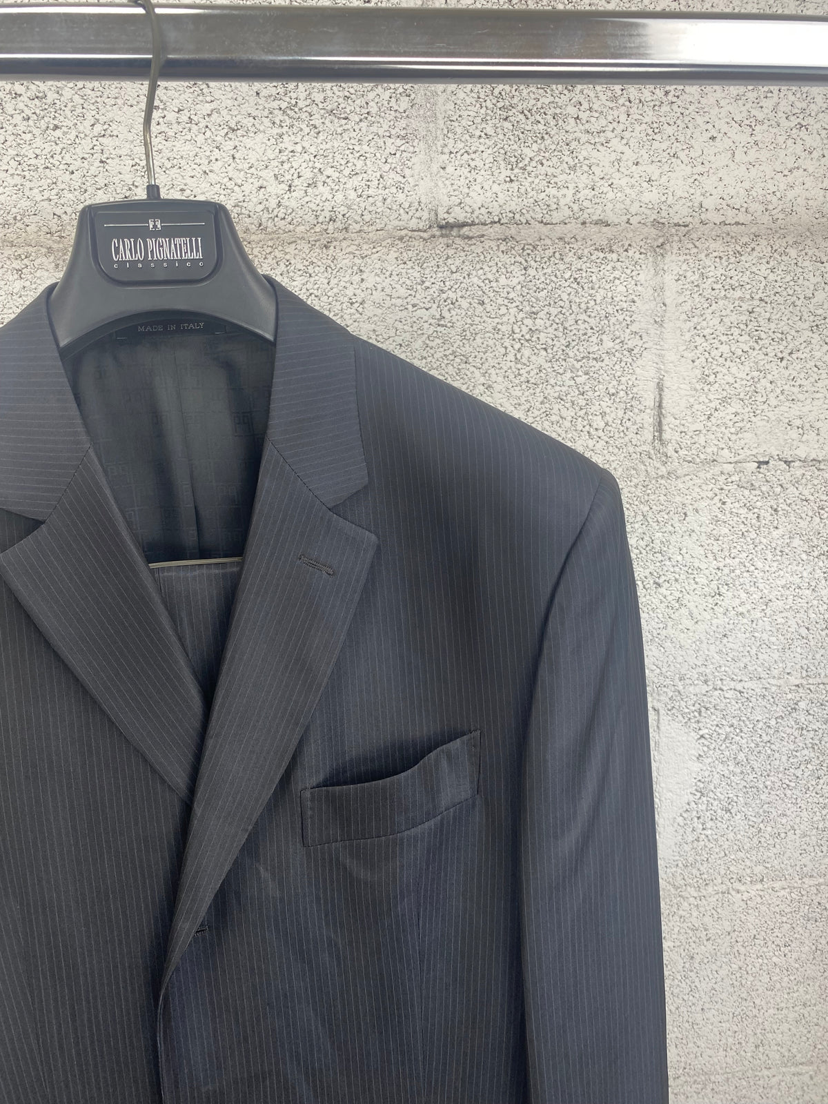 Carlo Pignatelli Italian Pinstripe — dettaglio tessuto — IlBotteghino