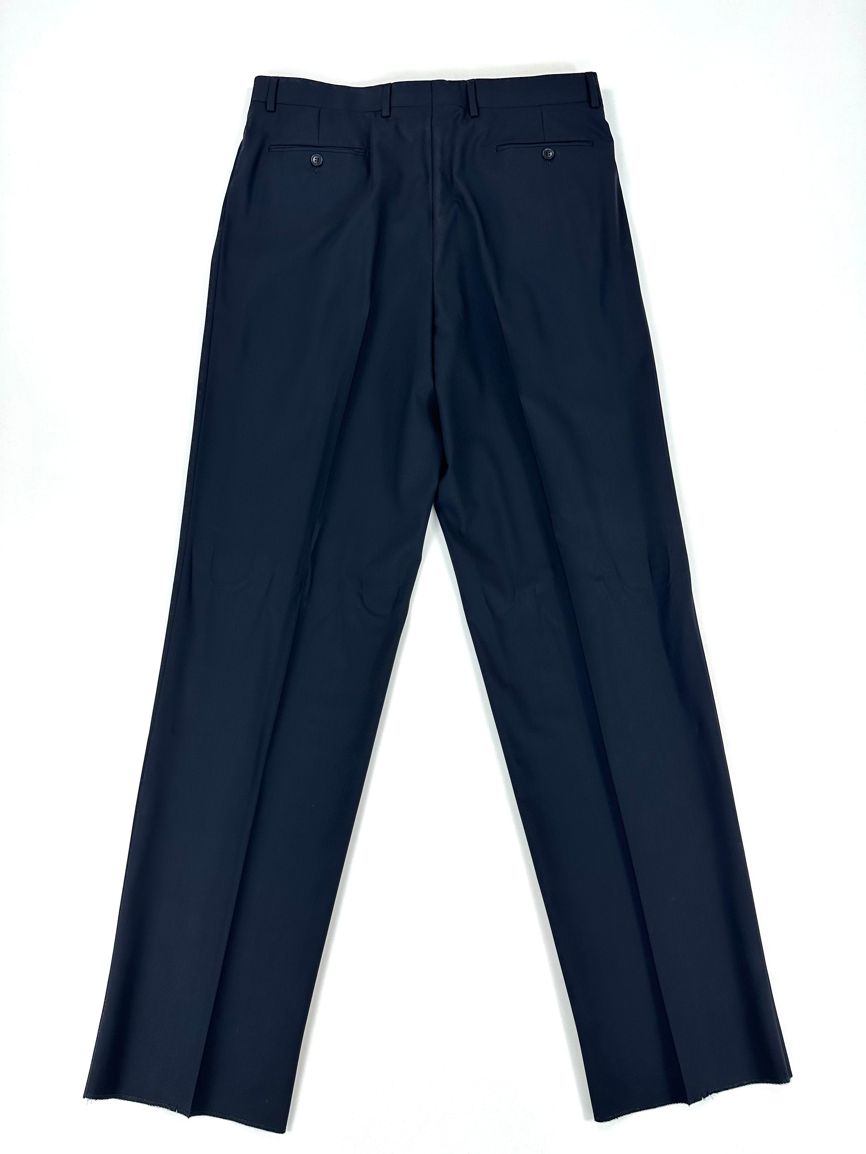 Pantalone Calabró by Forall nero in lana Loro Piana - vista frontale