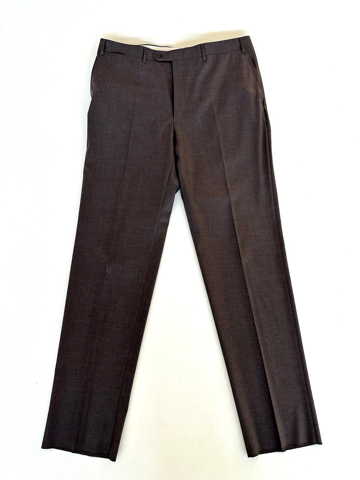 Canali completo marrone — pantalone steso, dettaglio delle gambe — IlBotteghino