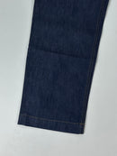 Jeans D&G Audacious blu scuro, dettaglio cuciture tabacco a contrasto