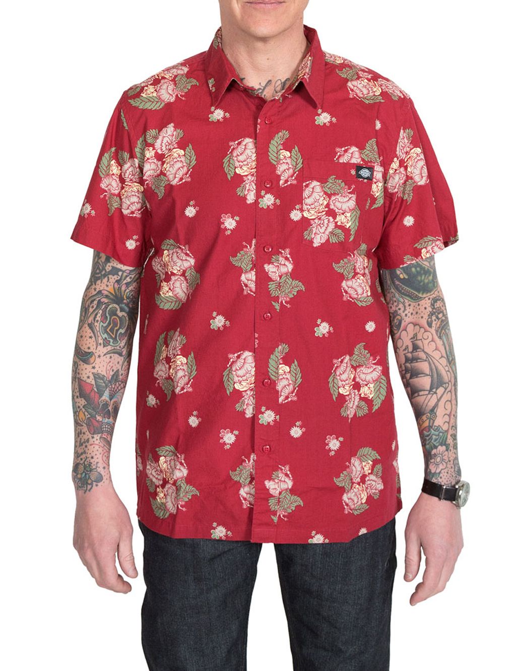 Camicia Dickies Mendota rossa, taglia S — IlBotteghino