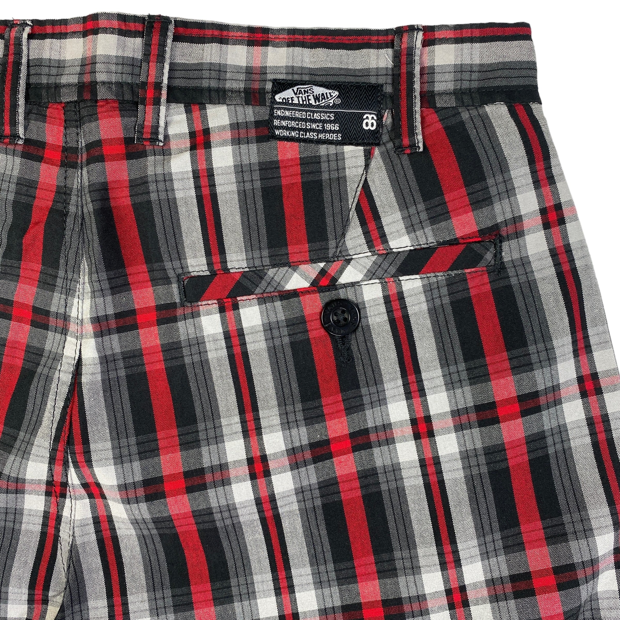 Vans short quadri rosso/grigio — pezzo unico d'archivio — IlBotteghino
