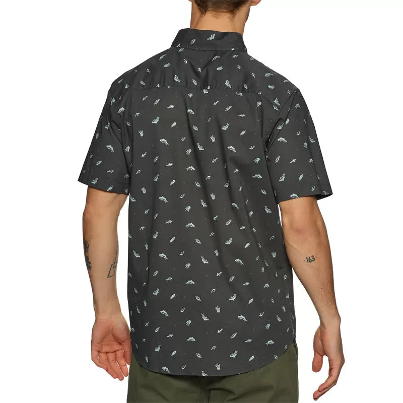 Salty Crew camicia Bay Bass — dettaglio taschino — IlBotteghino