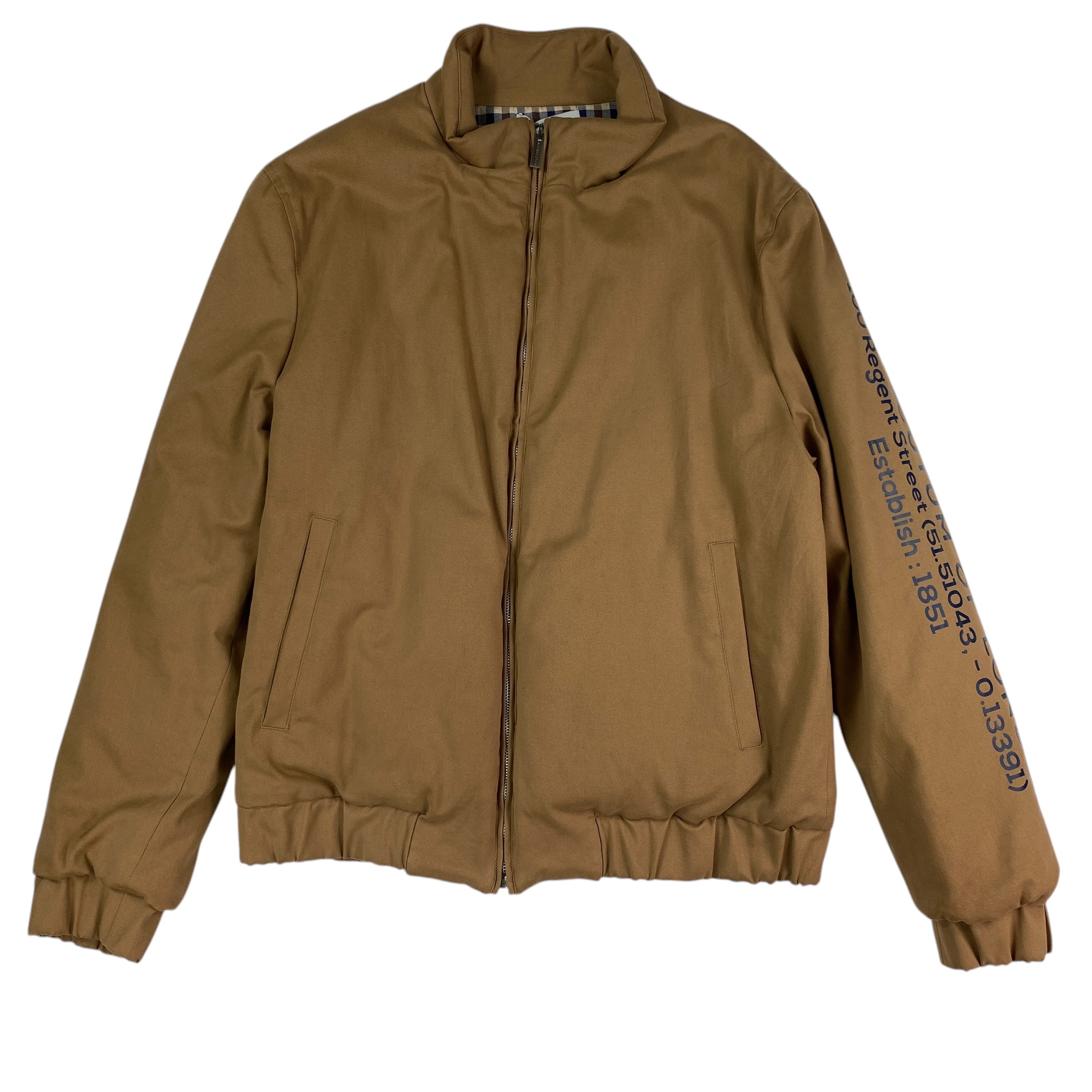 Aquascutum giacca bomber cammello, vista frontale