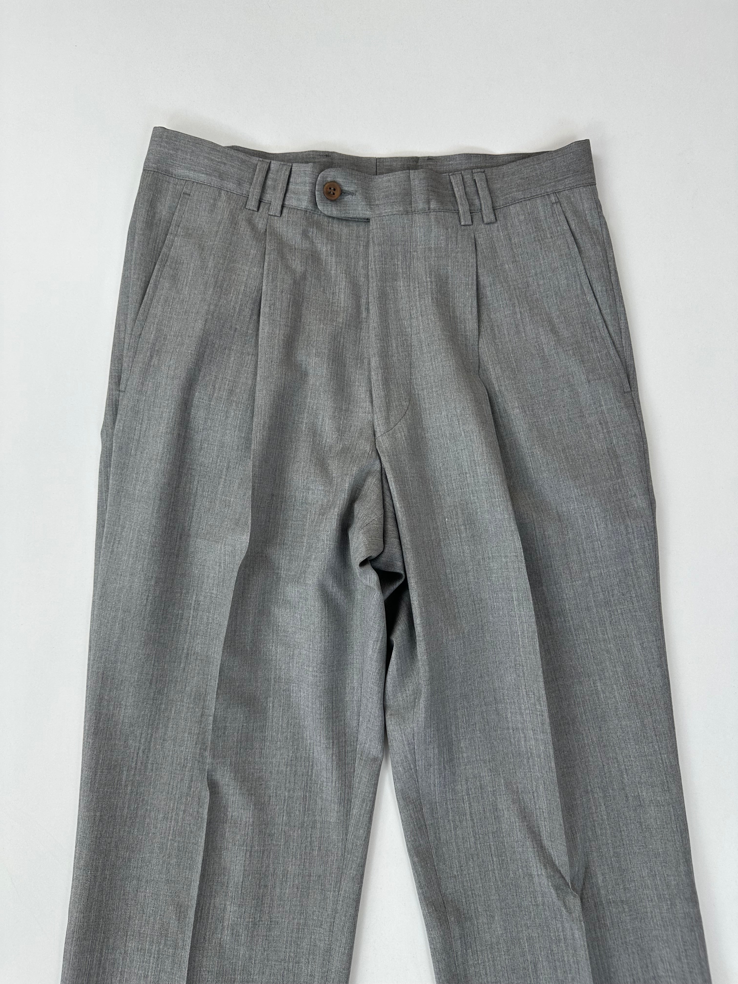 Abito Gianni Versace grigio chiaro, dettaglio fodera Medusa jacquard