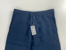 Pantalone Hugo Boss Cabana-N lino blu, vista posteriore