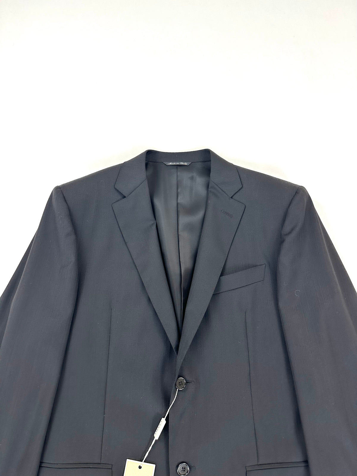 Giacca Canali monopetto con revers a dente e taschino a filetto, vista frontale