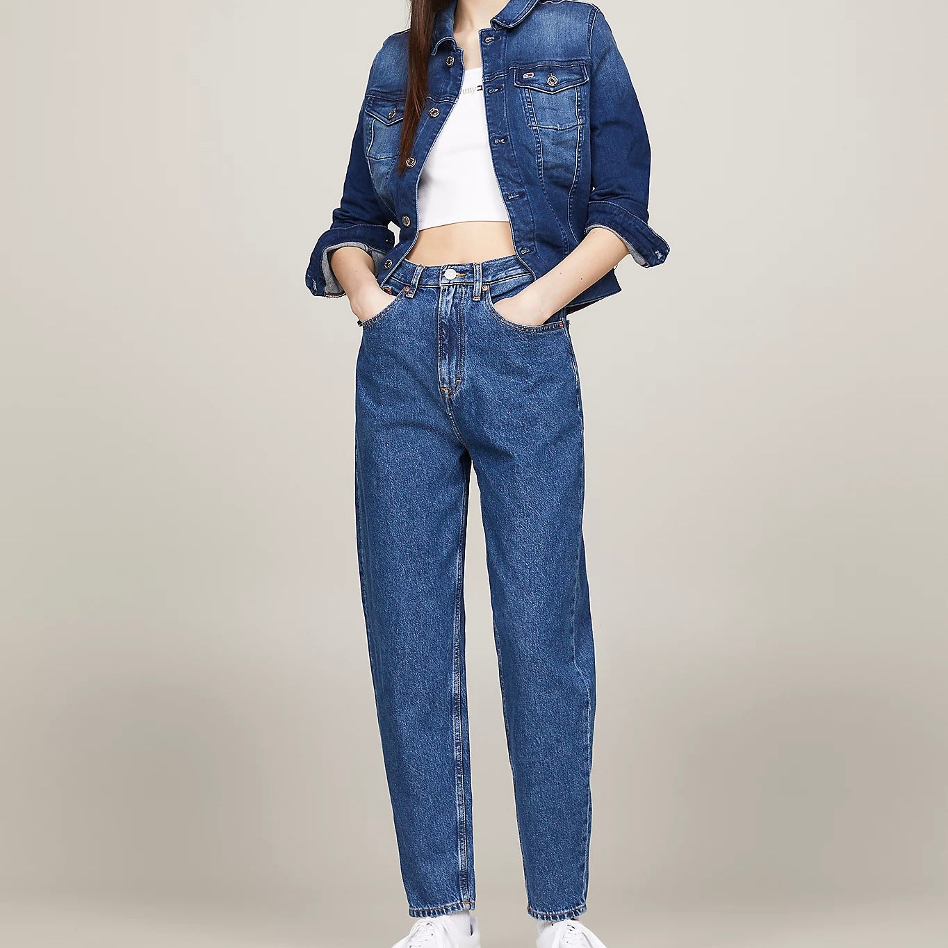 Jeans Tommy Jeans Mom a vita altissima, taglia US 29 — IlBotteghino