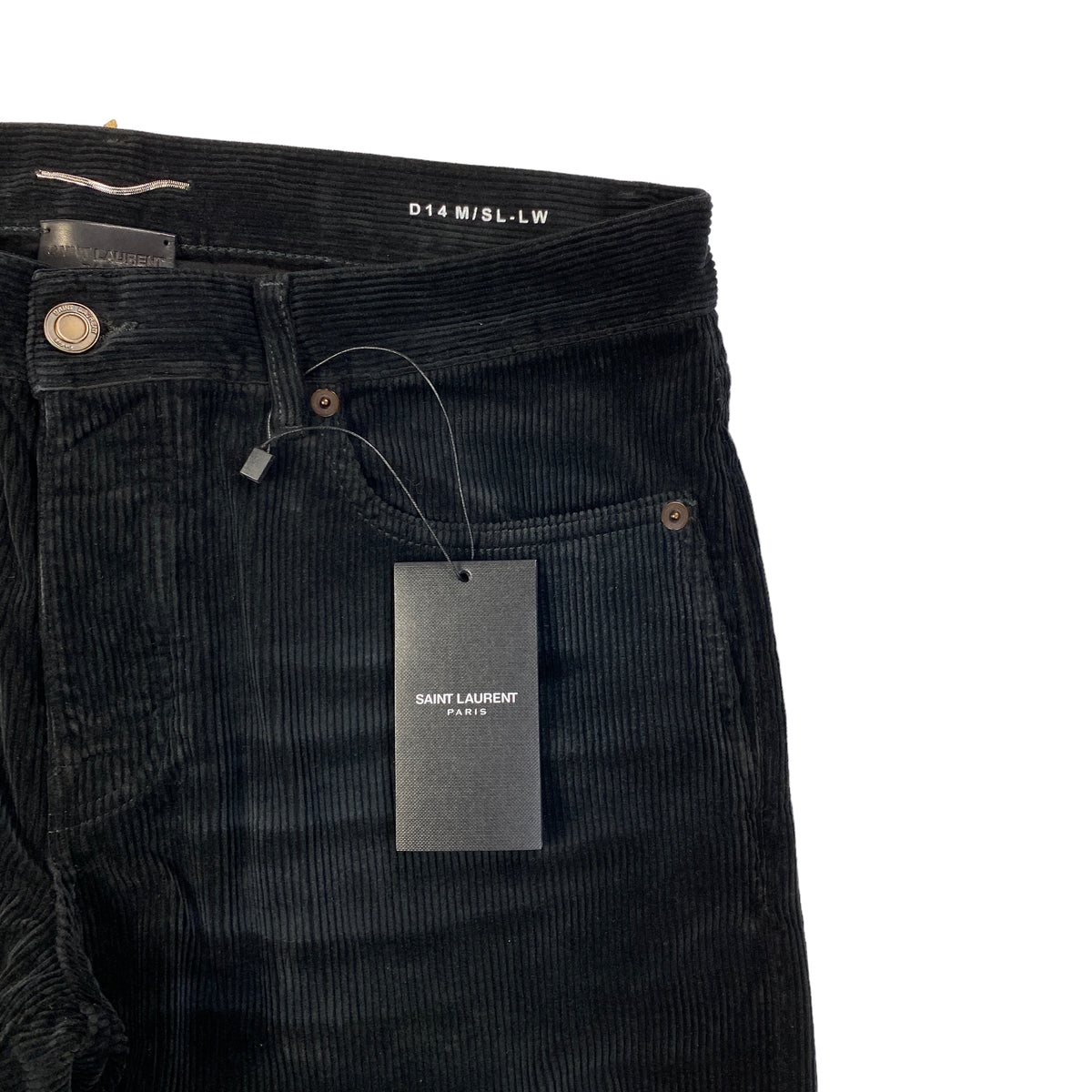 Pantalone Saint Laurent nero velluto D14 - Tg. US 30