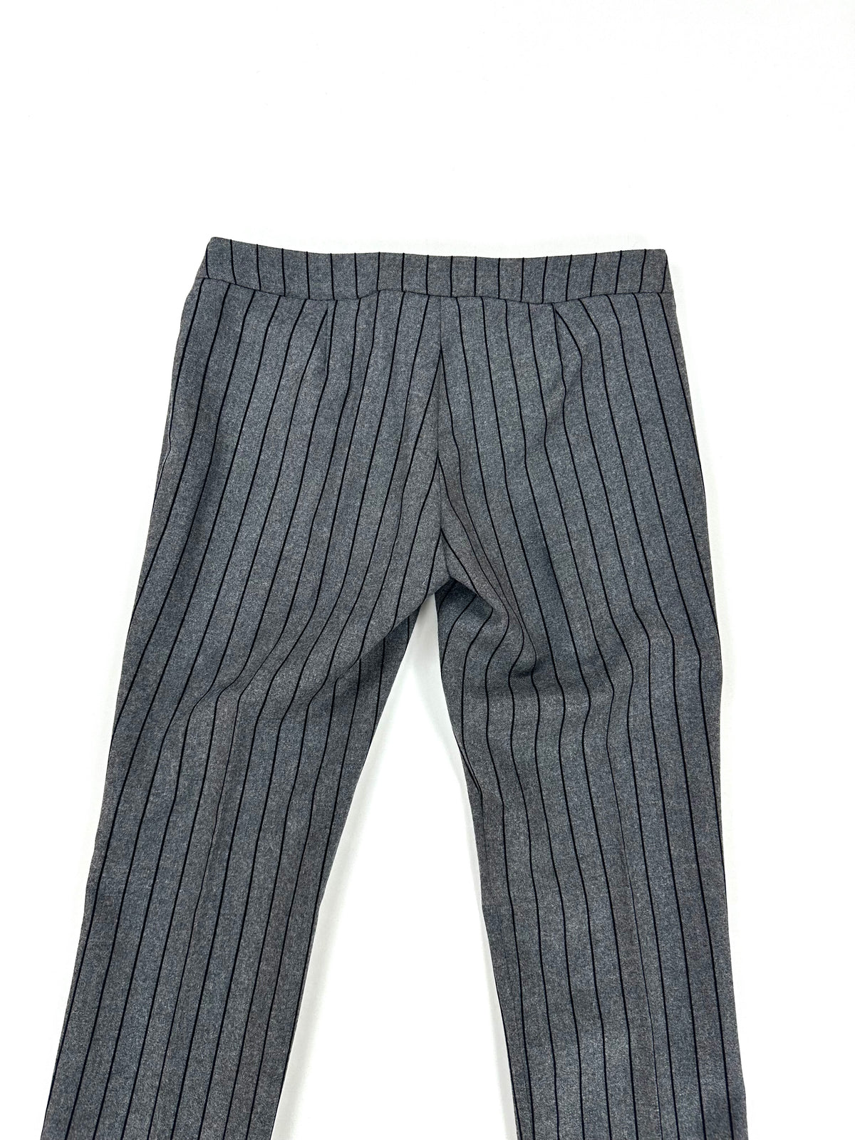 Gambe del pantalone Brooksfield in tessuto grigio a righe verticali irregolari