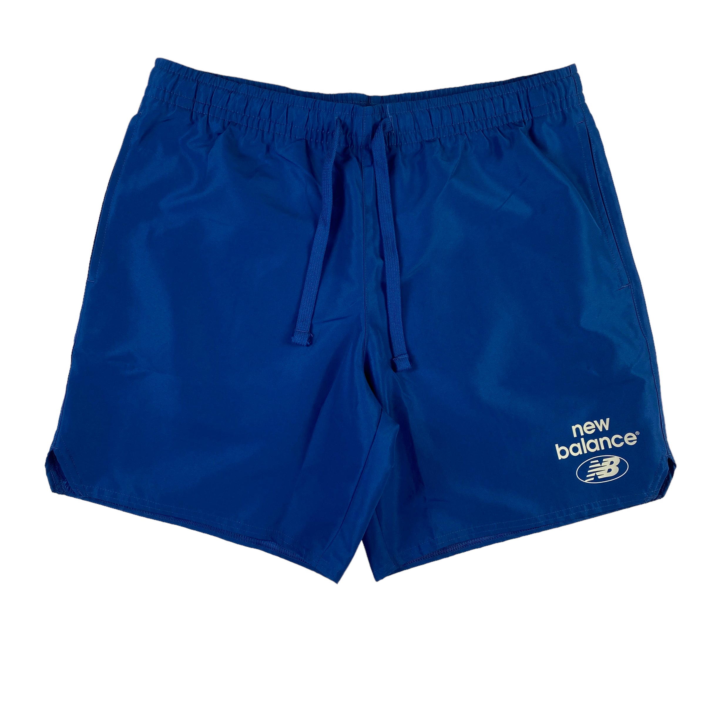 Pantaloncini New Balance blu con logo bianco, taglia L — IlBotteghino