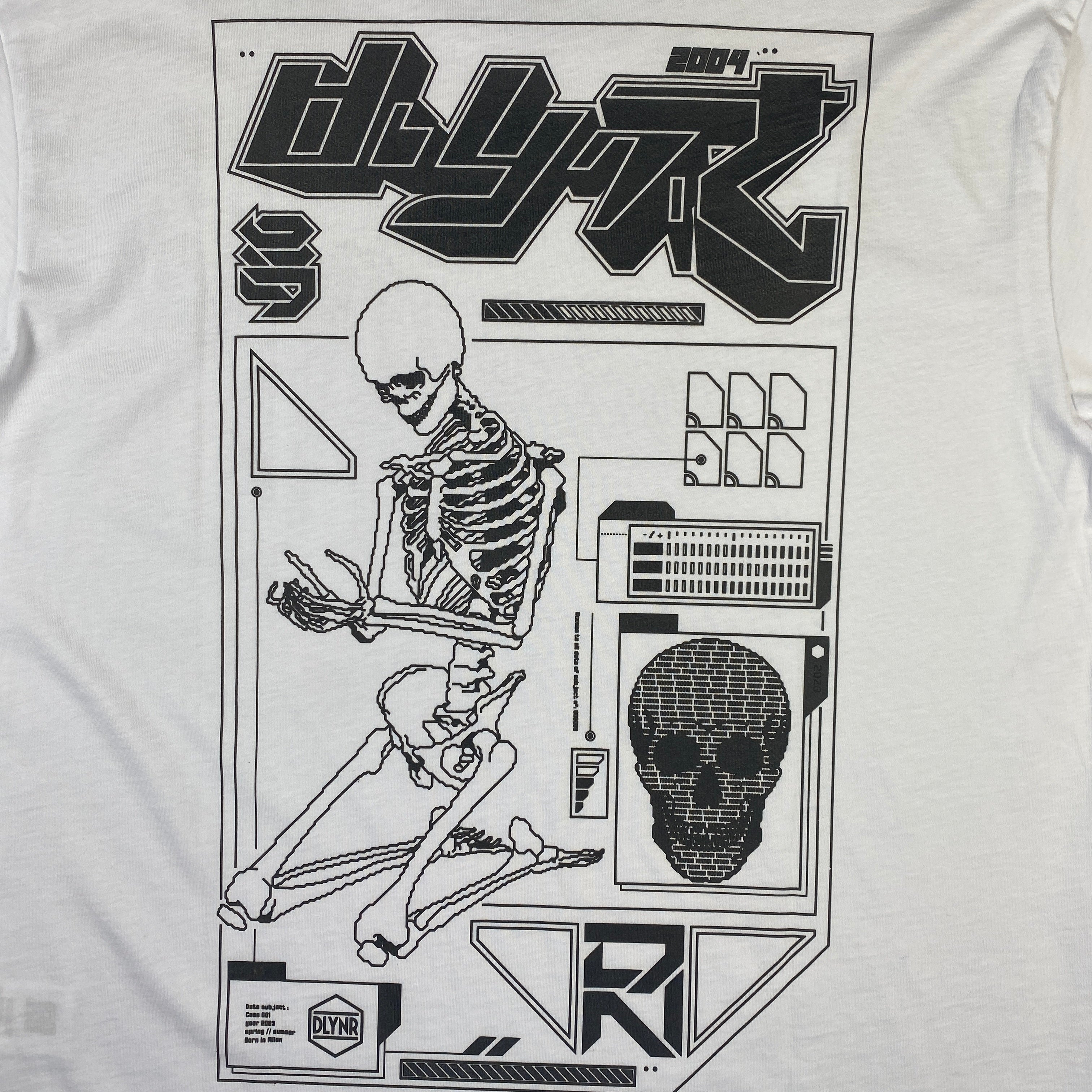 Dolly Noire t-shirt scheletro — pezzo unico d'archivio — IlBotteghino