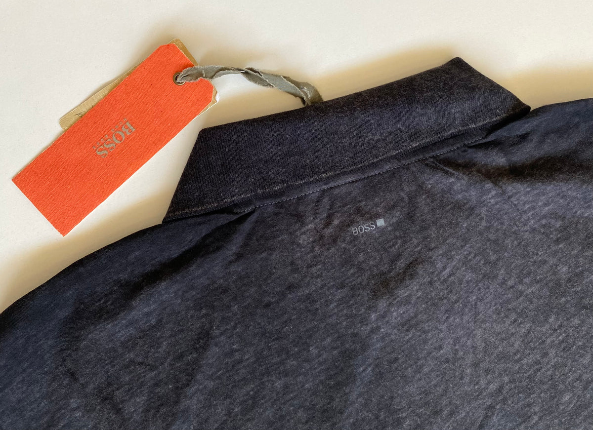 Polo Hugo Boss Orange Paxon manica lunga grigio antracite - Tg. XL