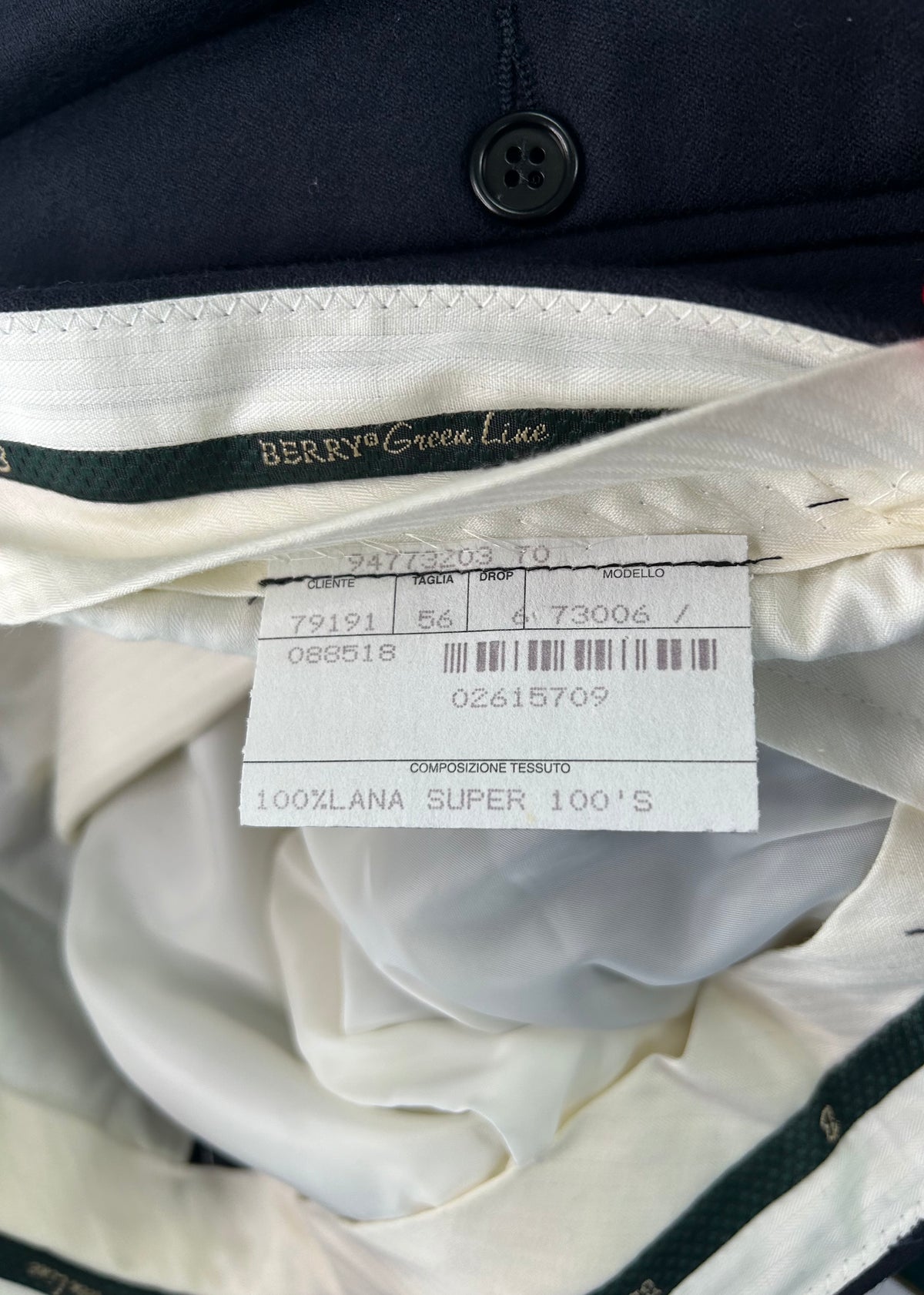 Berry pantalone blu navy — dettaglio tasca — IlBotteghino