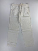 Pantalone Hugo Boss Cabana-N in lino bianco da uomo, taglia IT 50