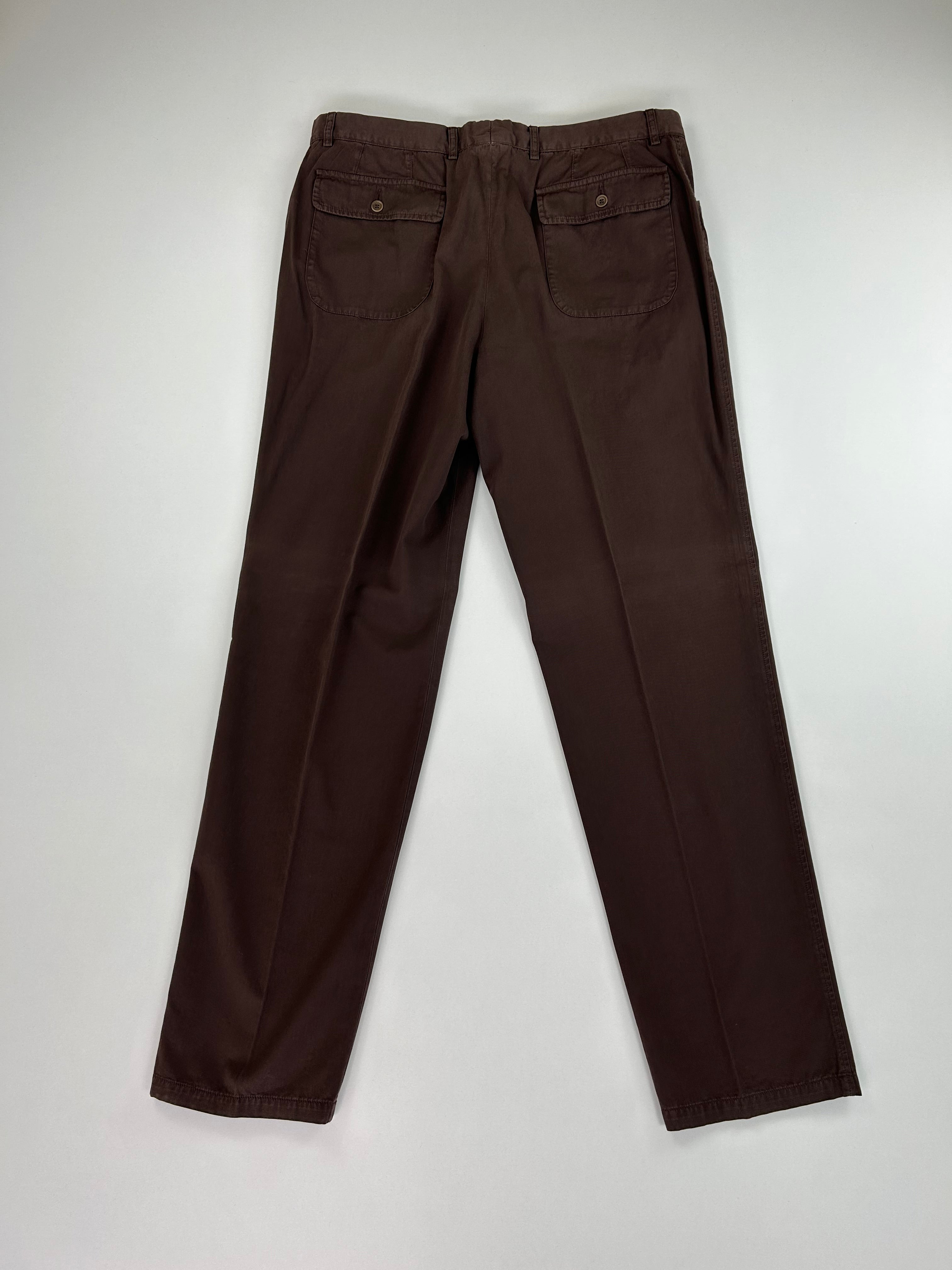 Deimos pantalone marrone — dettaglio tessuto — IlBotteghino