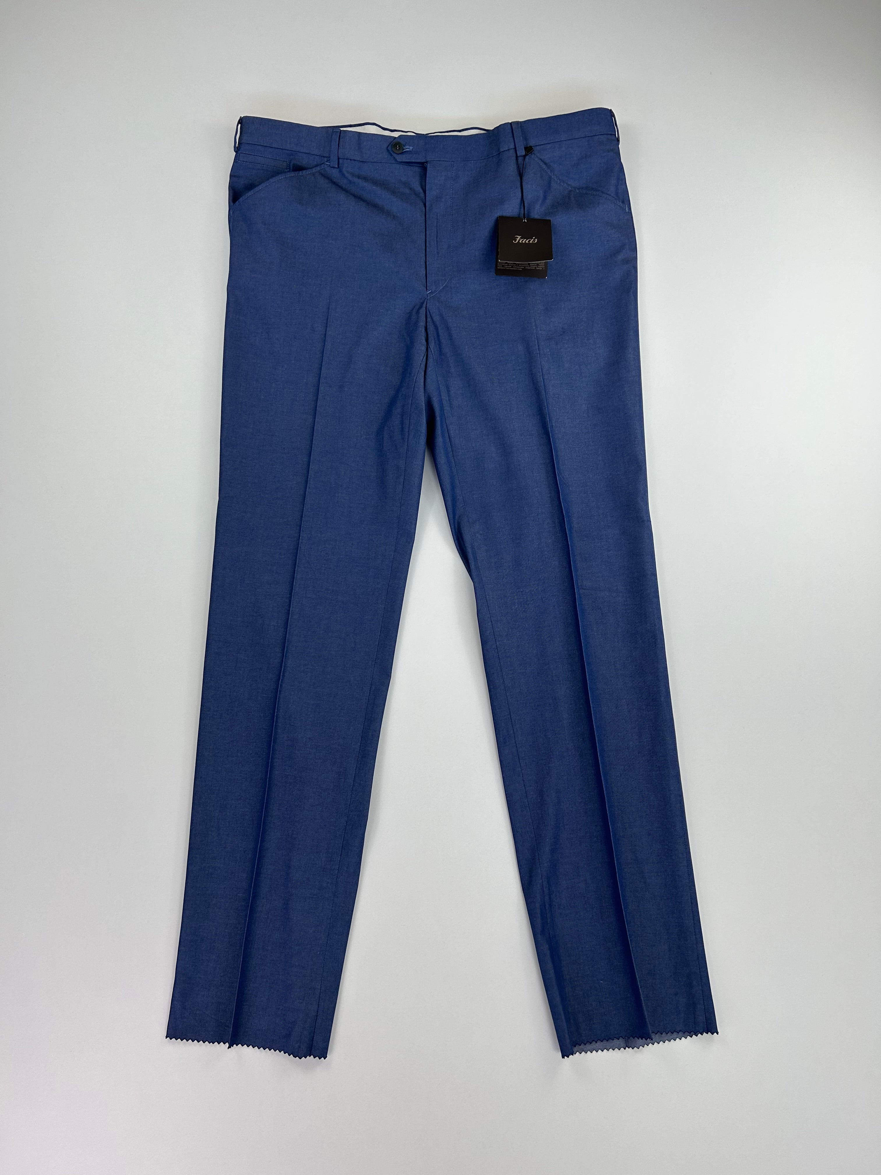 Pantalone sartoriale Facis azzurro scuro cotone, taglia IT 58 — IlBotteghino