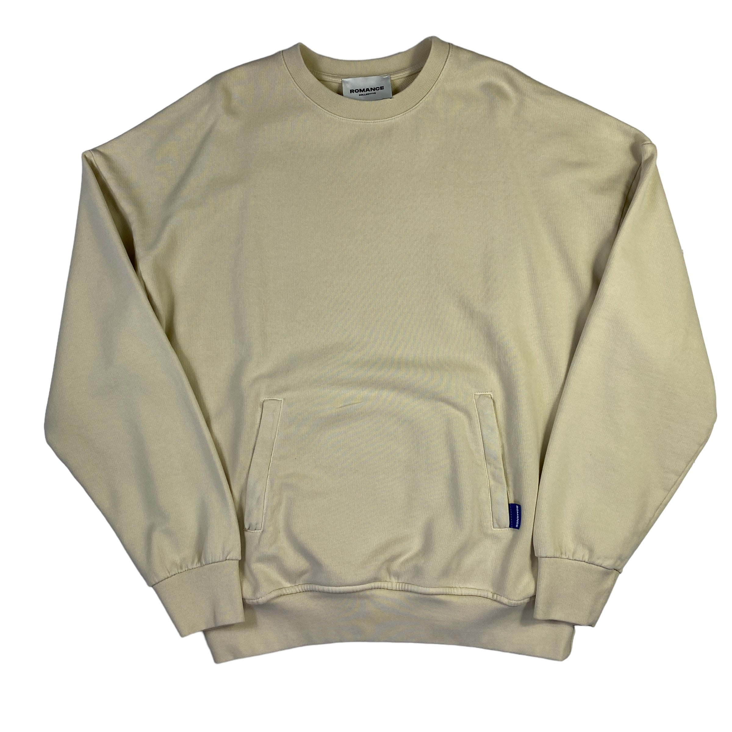 Maglione Romance sabbia girocollo, taglia L — IlBotteghino
