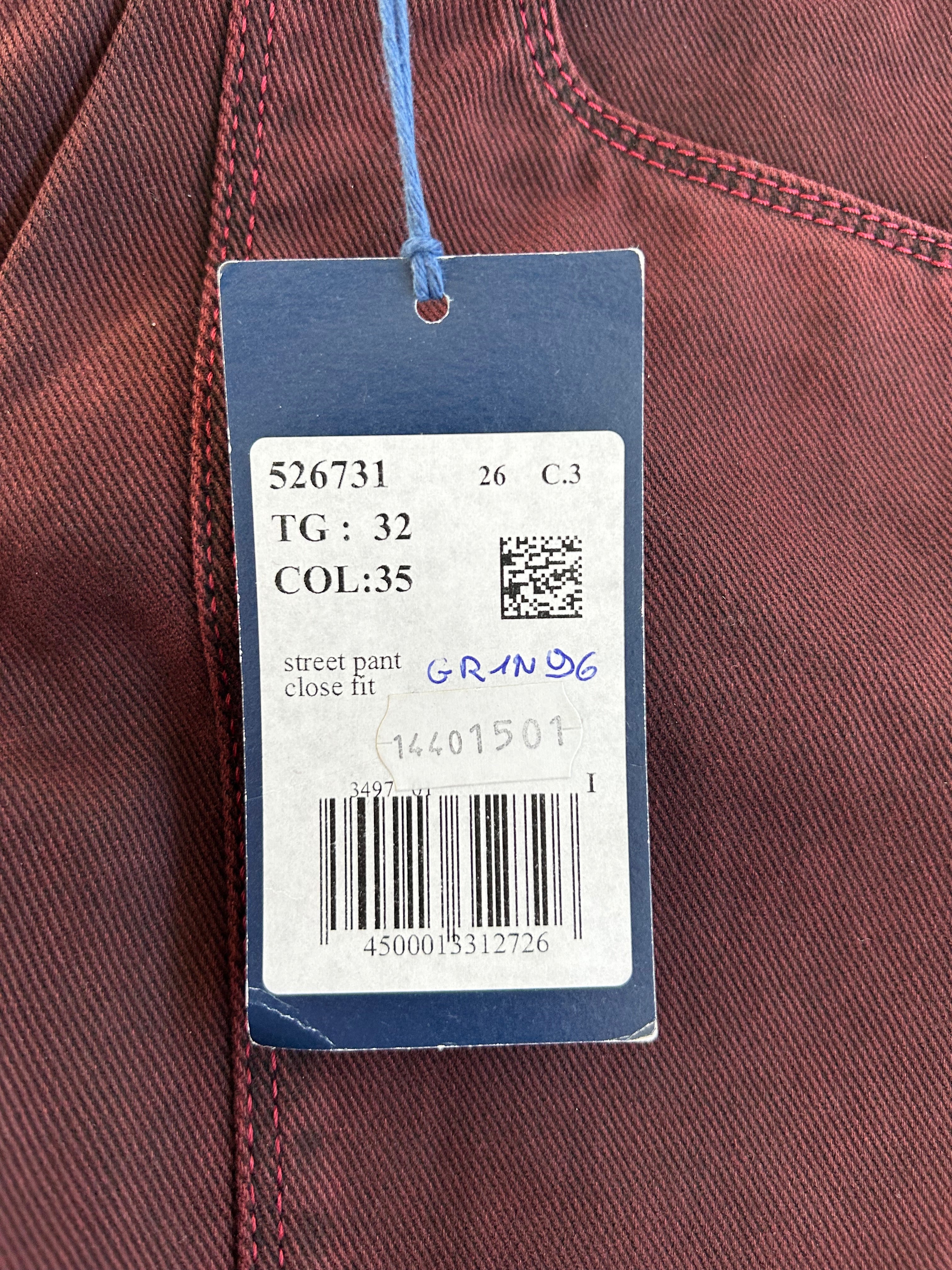 Trussardi Jeans pantalone bordeaux — pezzo unico — IlBotteghino