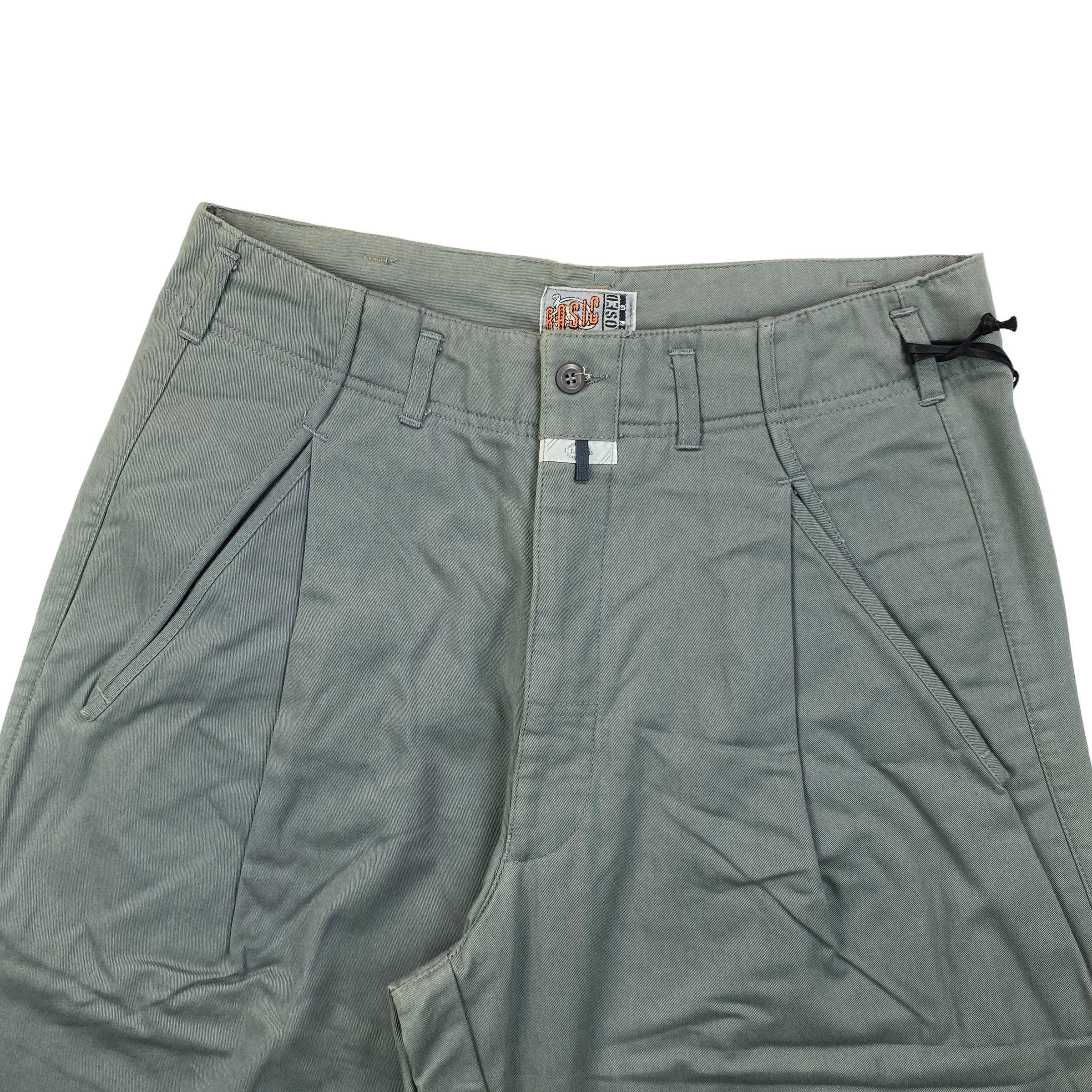 Closed pantalone verde cenere — gamba larga d'archivio — IlBotteghino