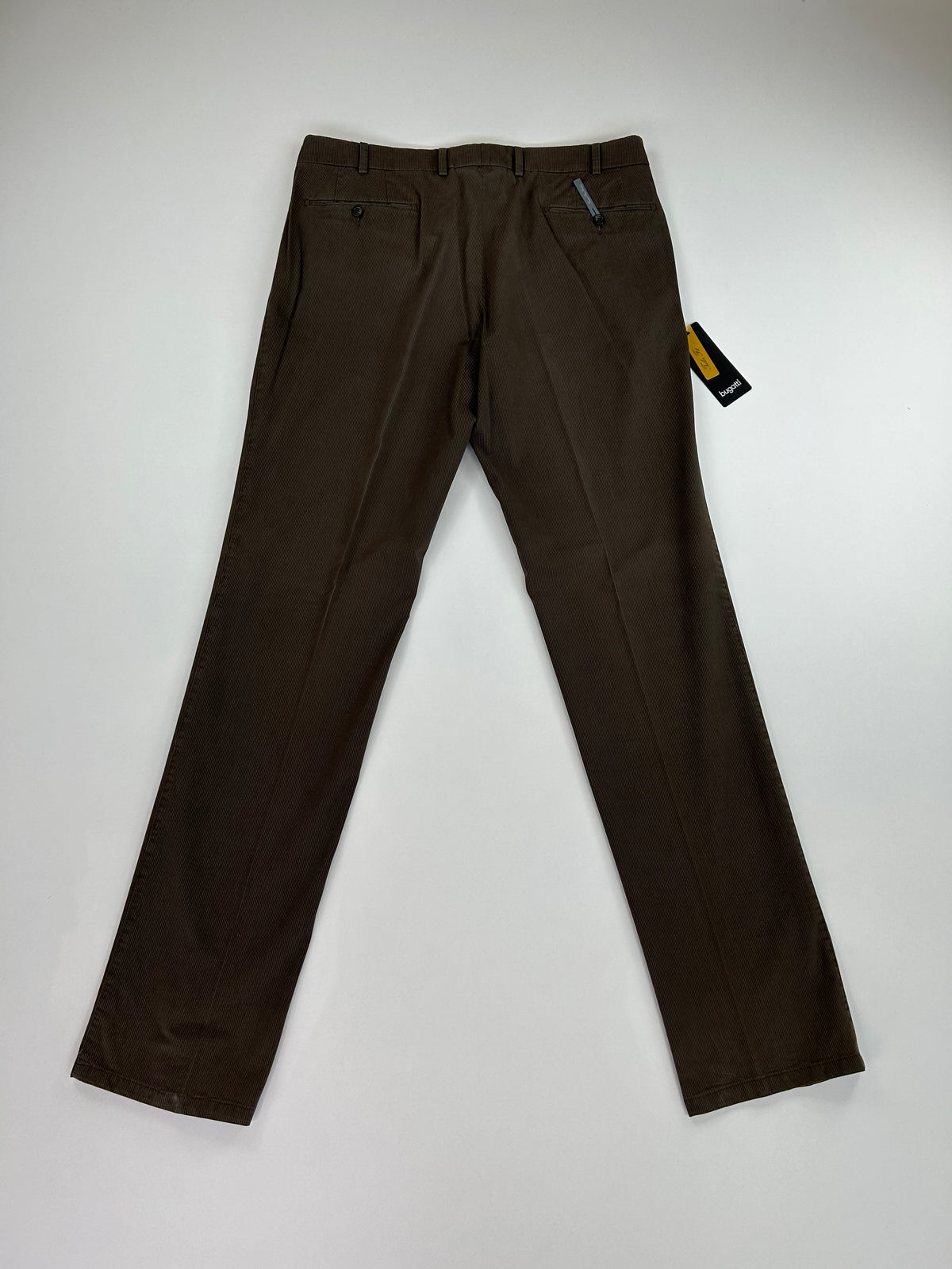 Bugatti pantalone marrone gessato — cotone elasticizzato — IlBotteghino